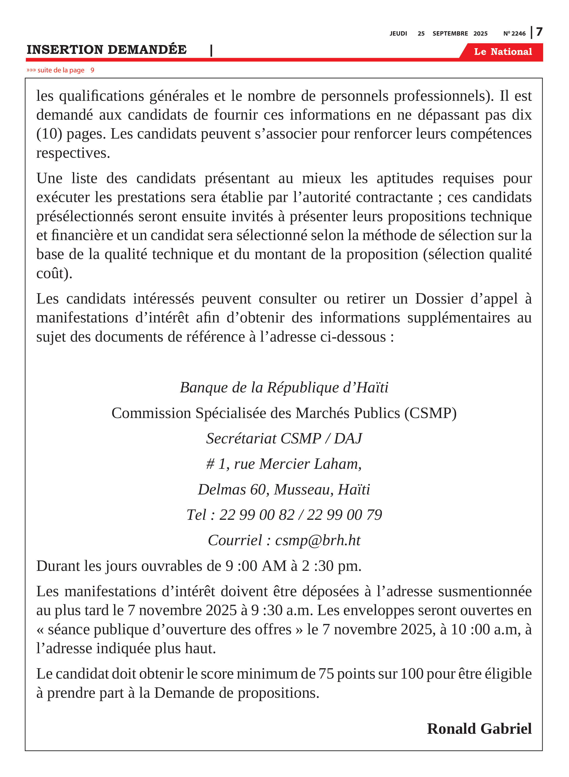 Page 7 de l'édition 2246