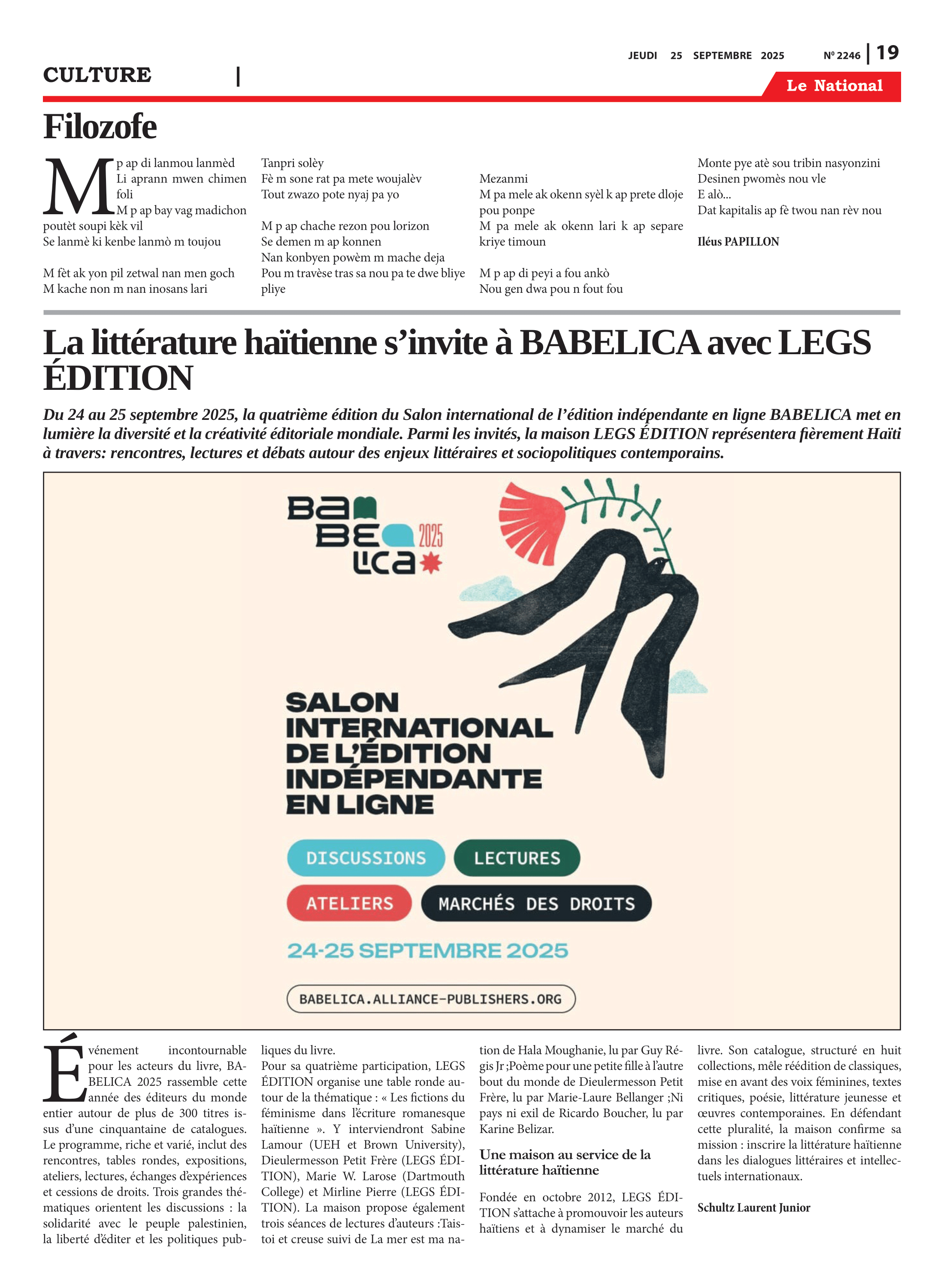 Page 19 de l'édition 2246