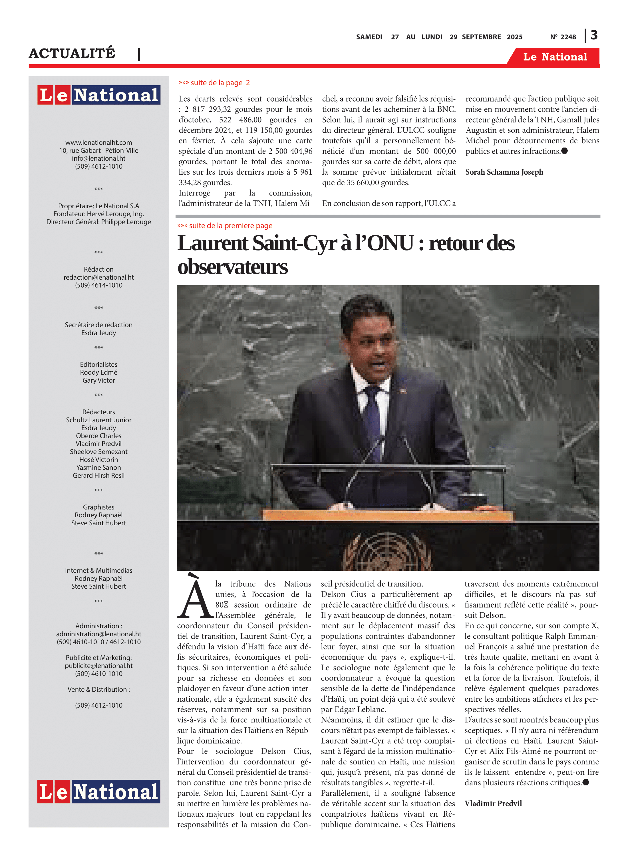 Page 3 de l'édition 2248