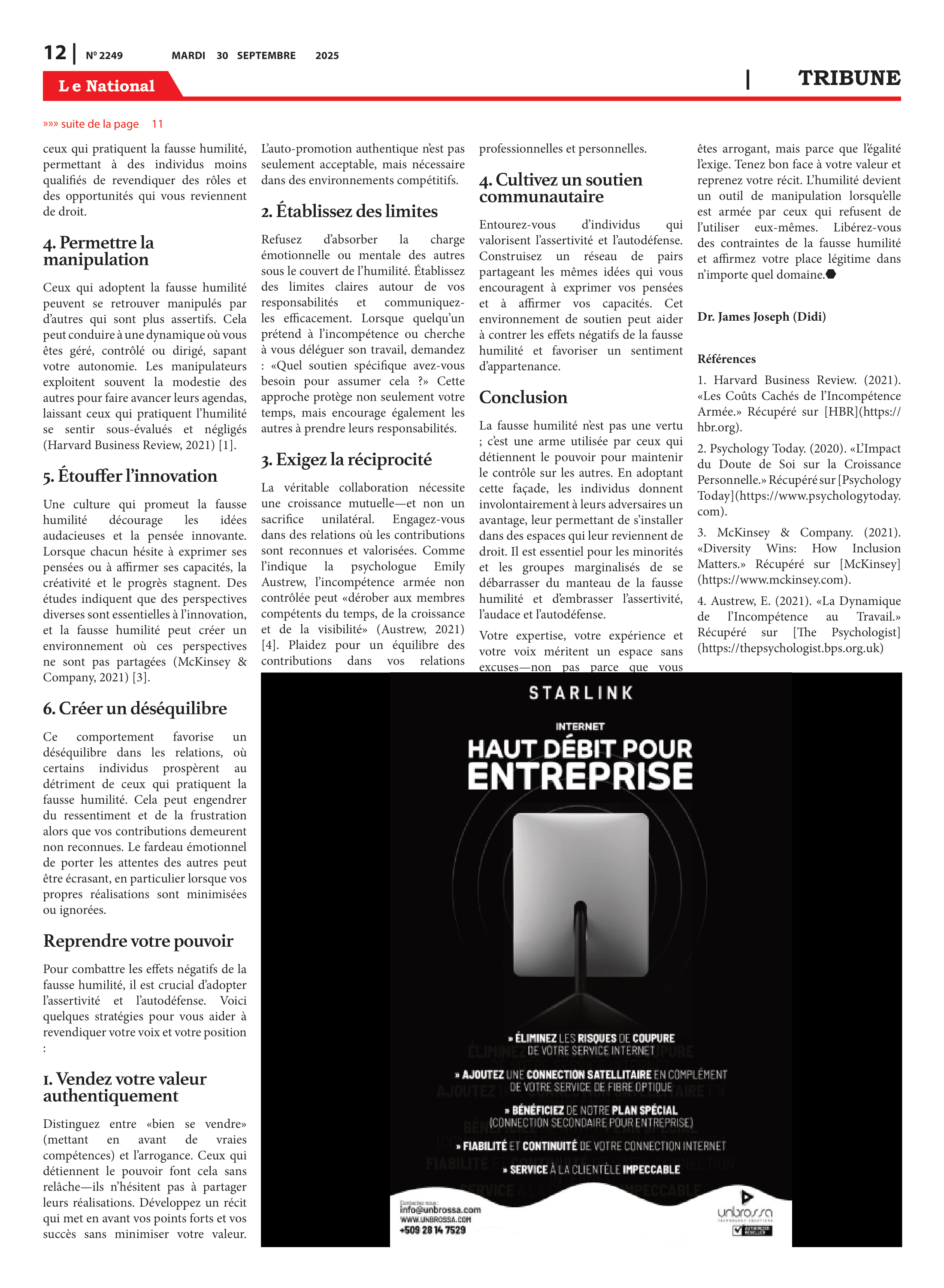 Page 12 de l'édition 2249