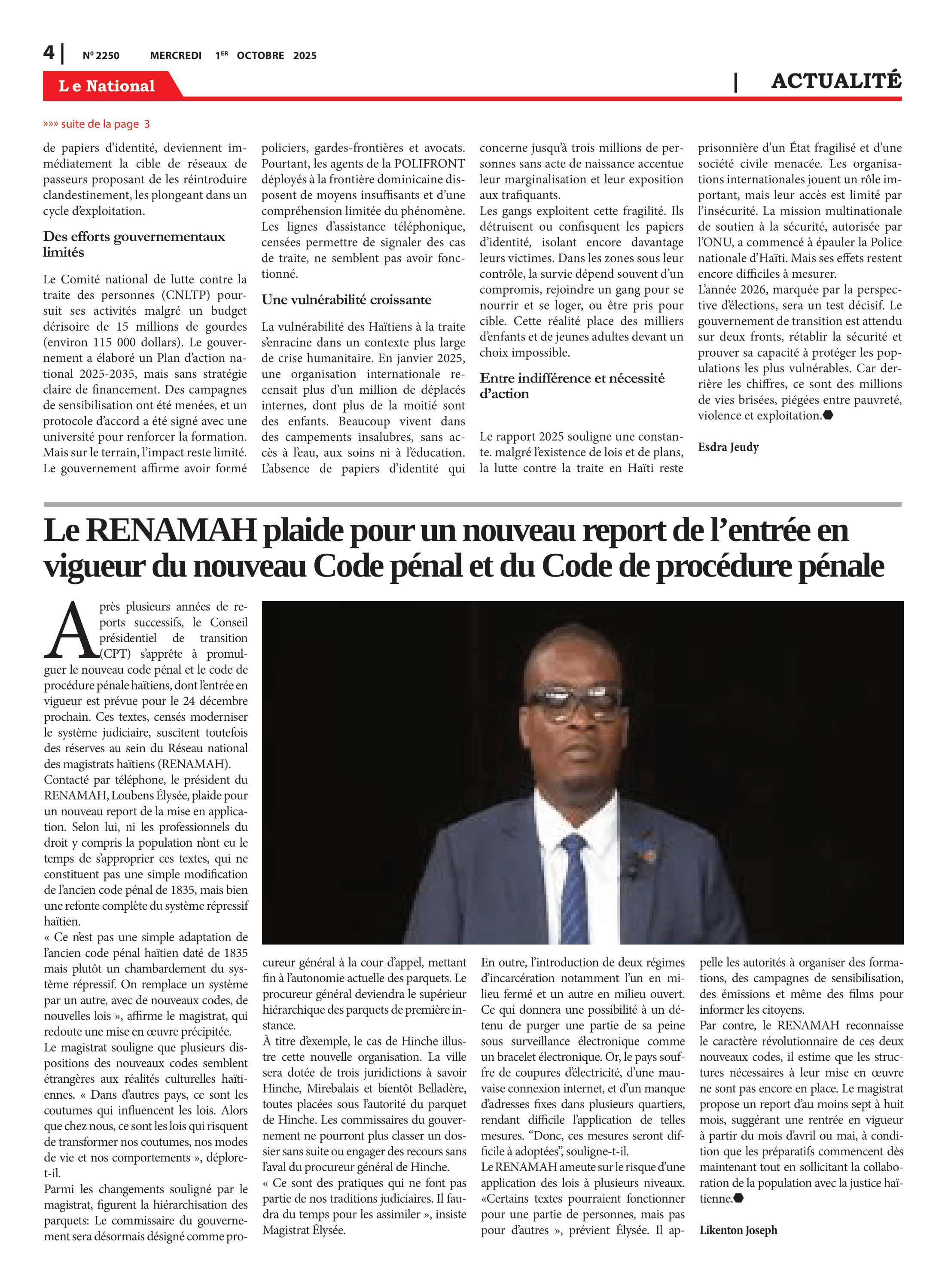 Page 4 de l'édition 2250