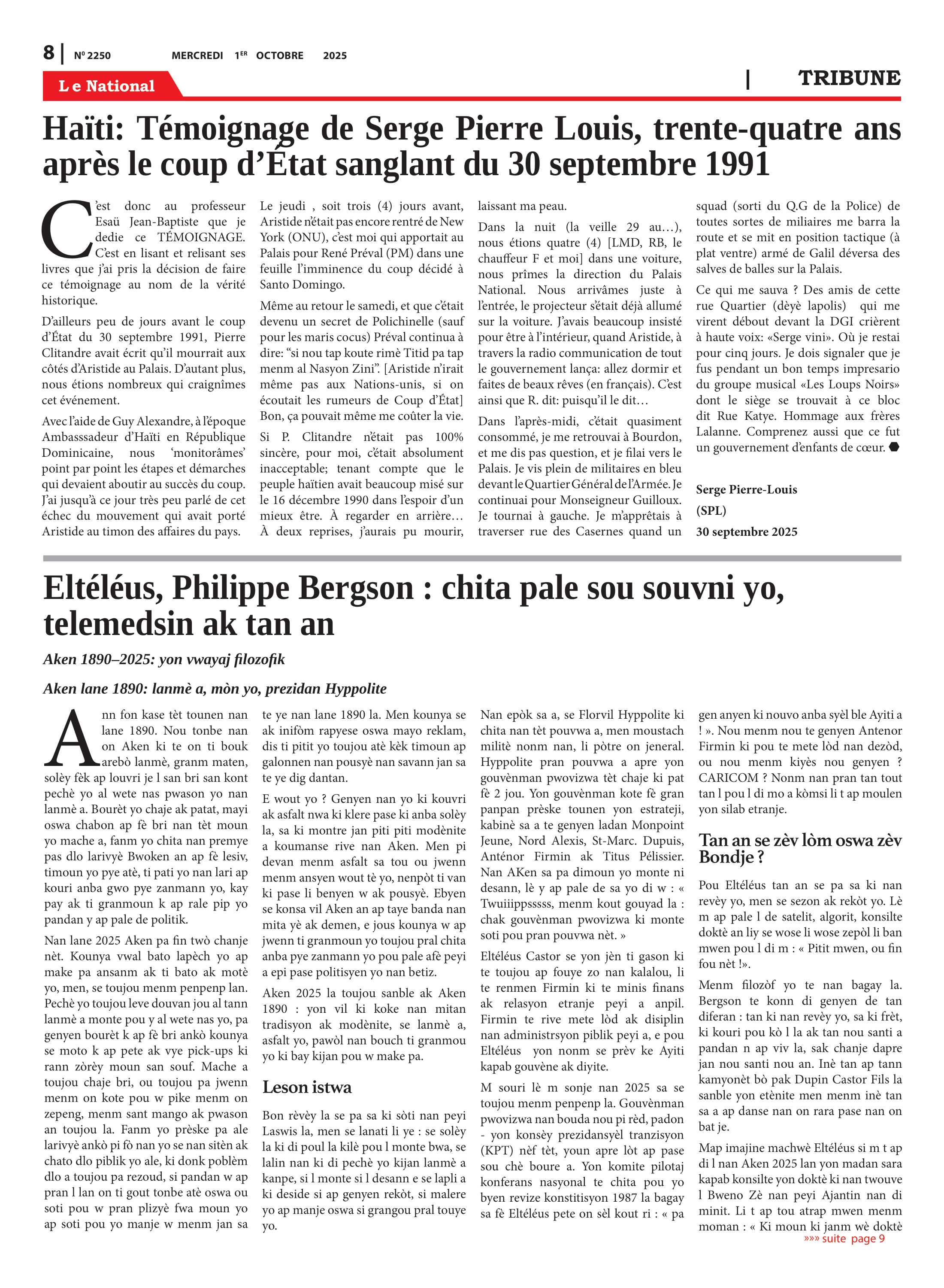 Page 8 de l'édition 2250
