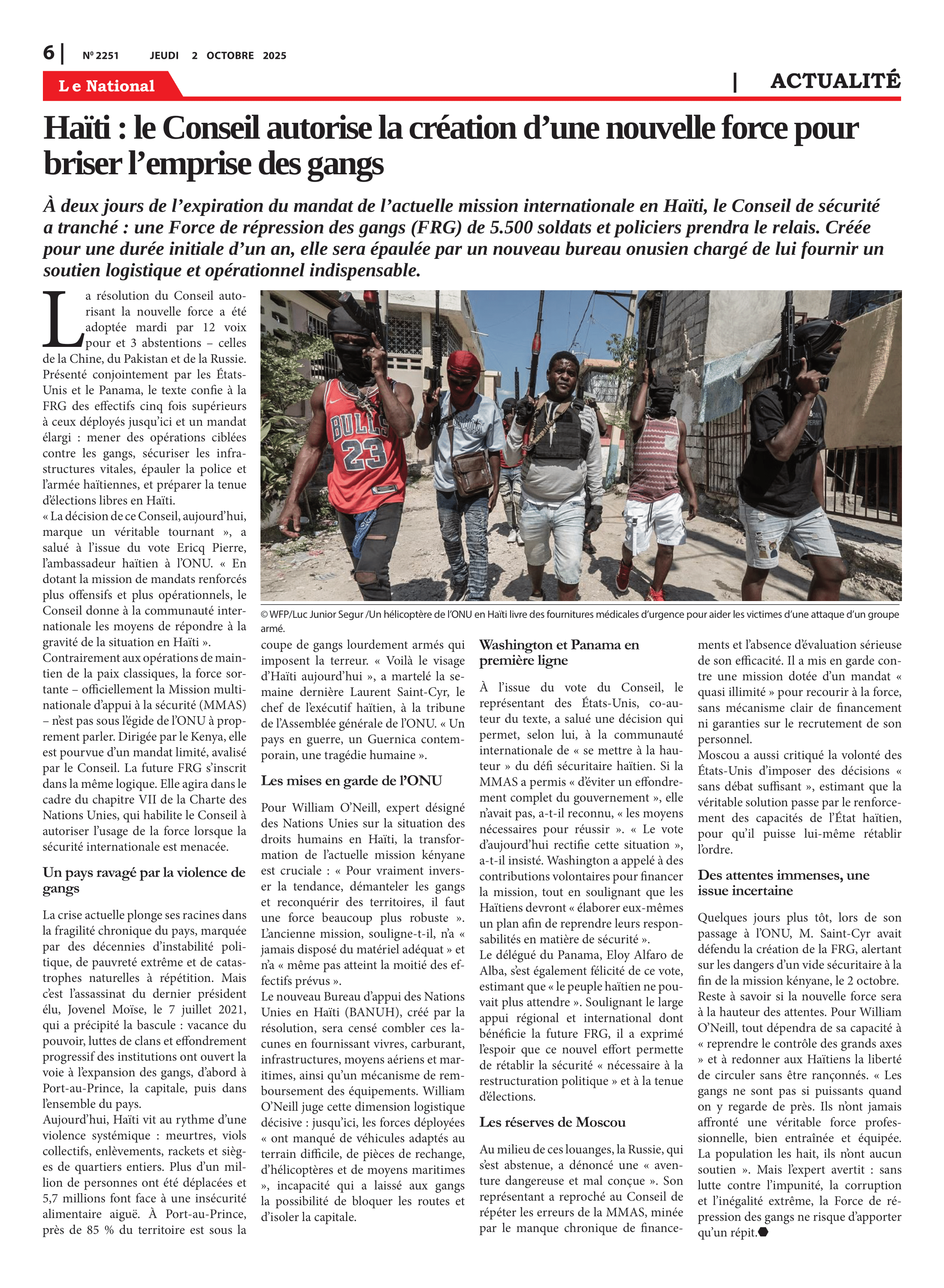 Page 6 de l'édition 2251