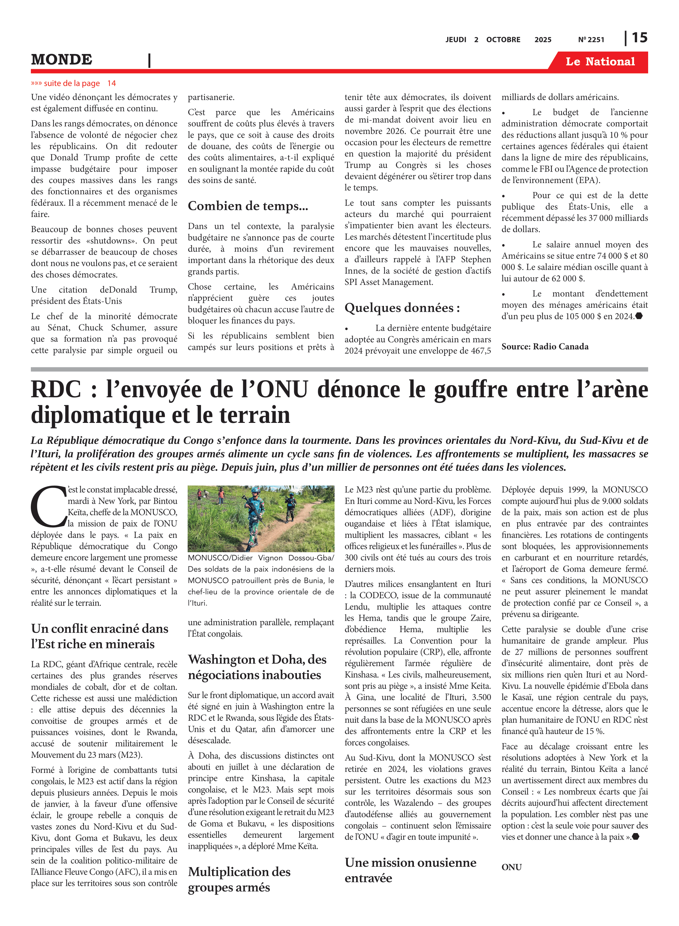 Page 15 de l'édition 2251