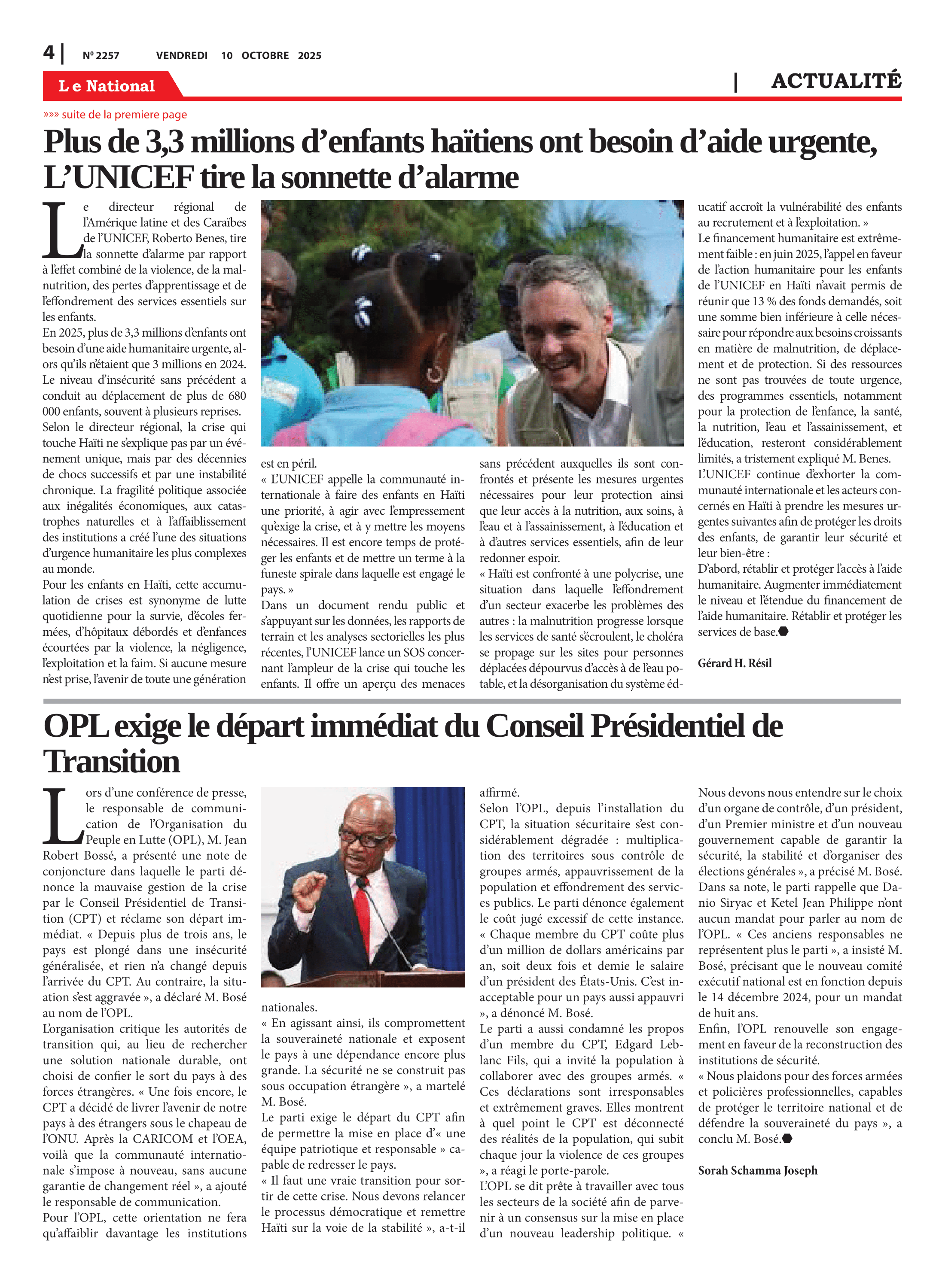 Page 4 de l'édition 2257