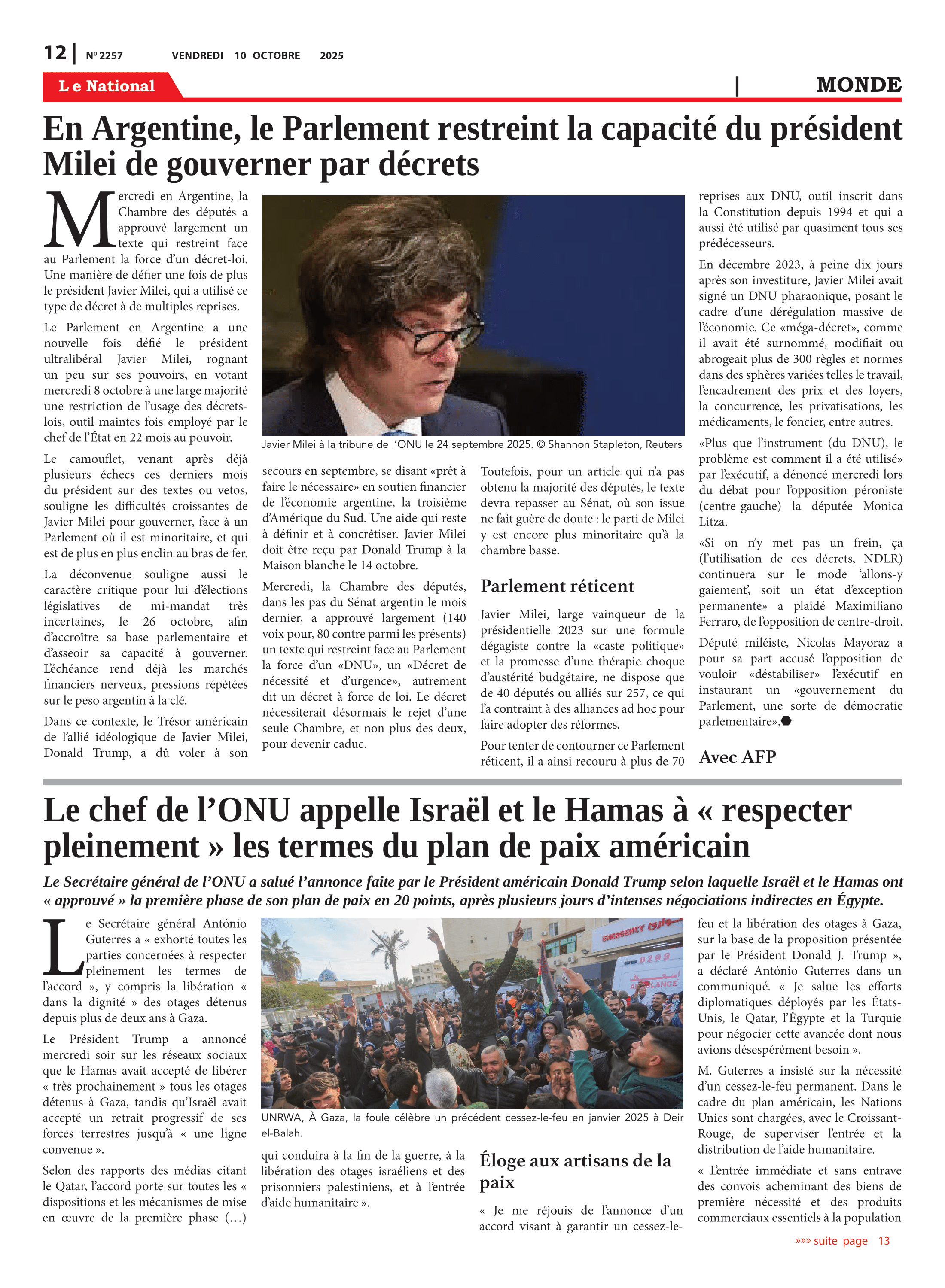 Page 12 de l'édition 2257