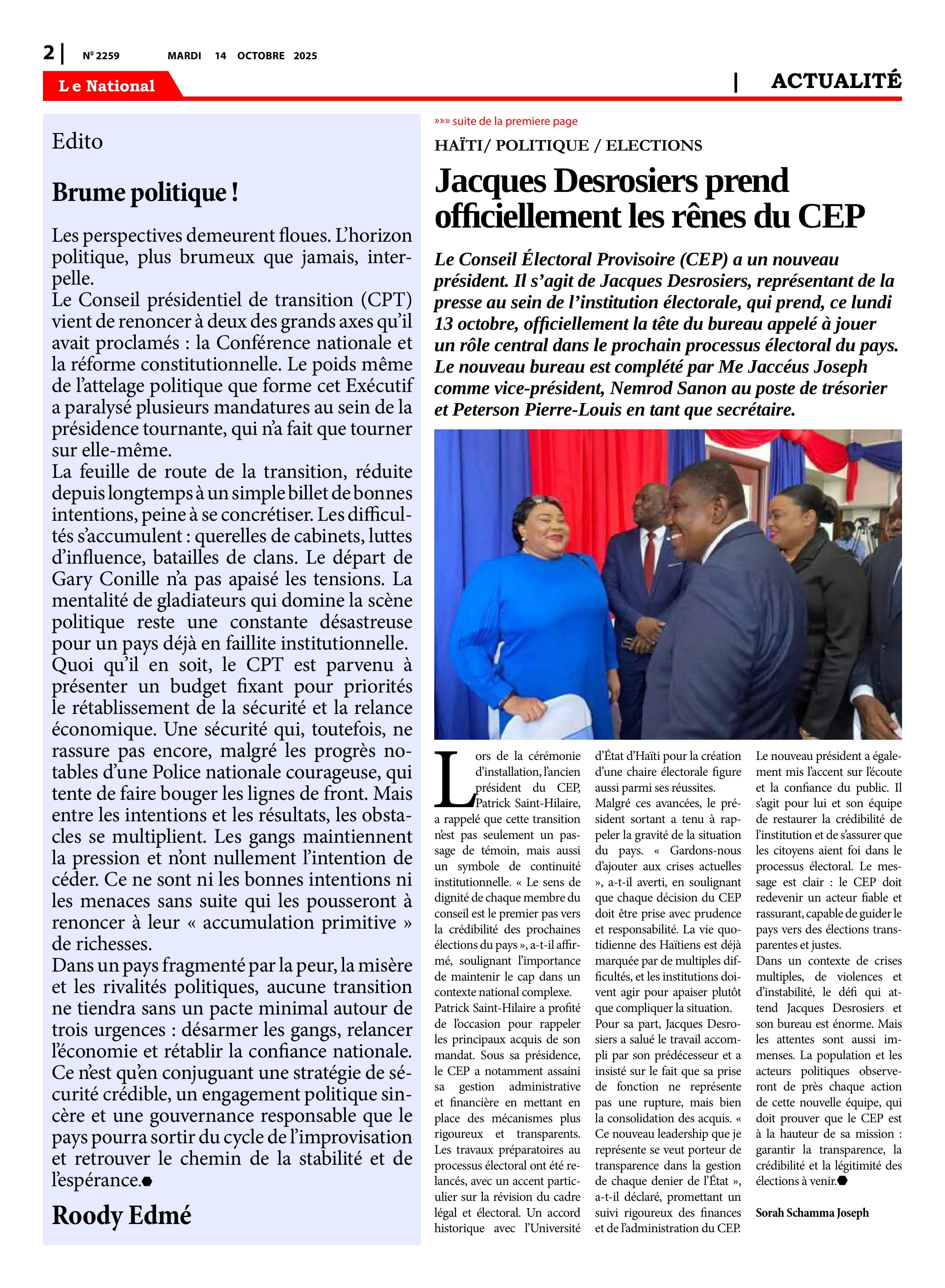 Page 2 de l'édition 2259