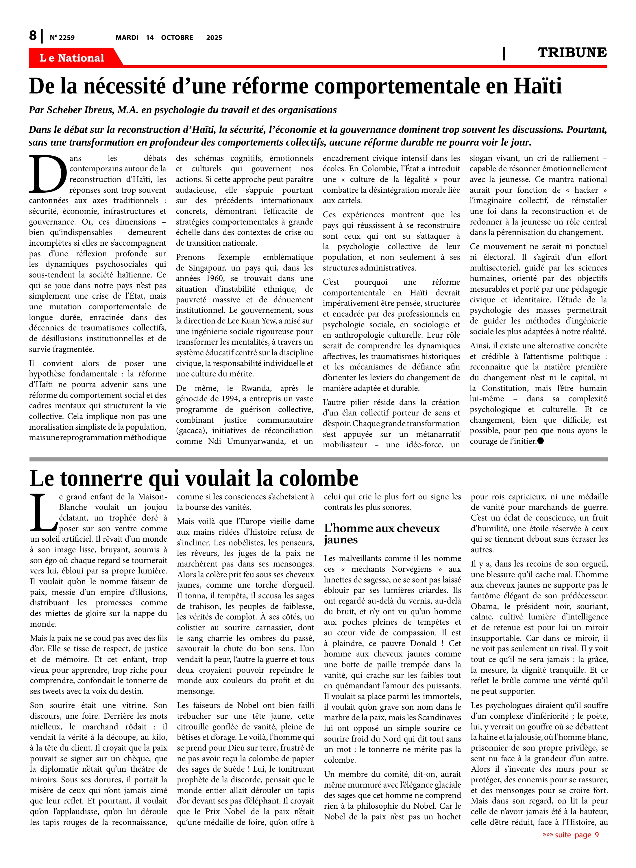 Page 8 de l'édition 2259