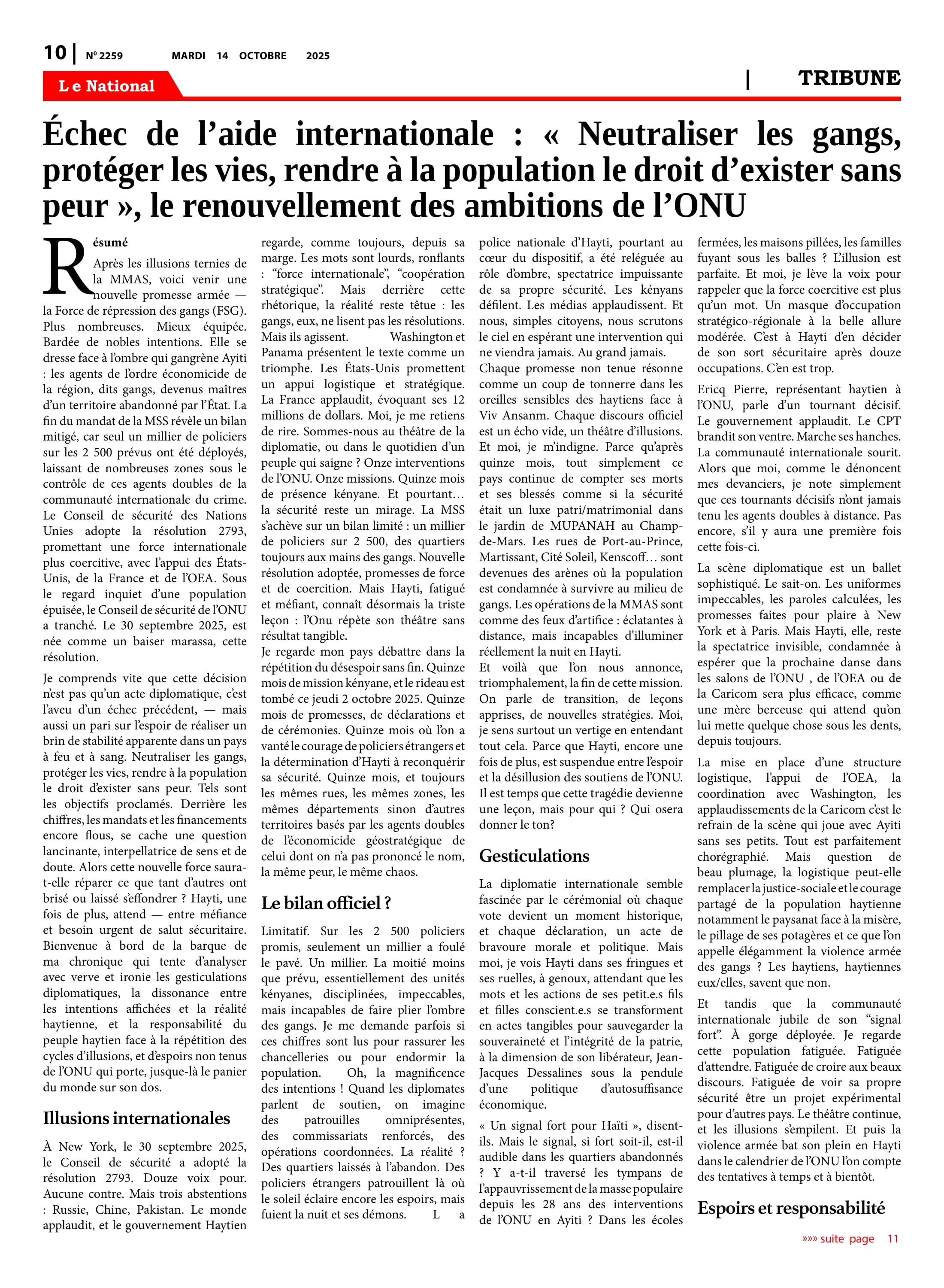 Page 10 de l'édition 2259