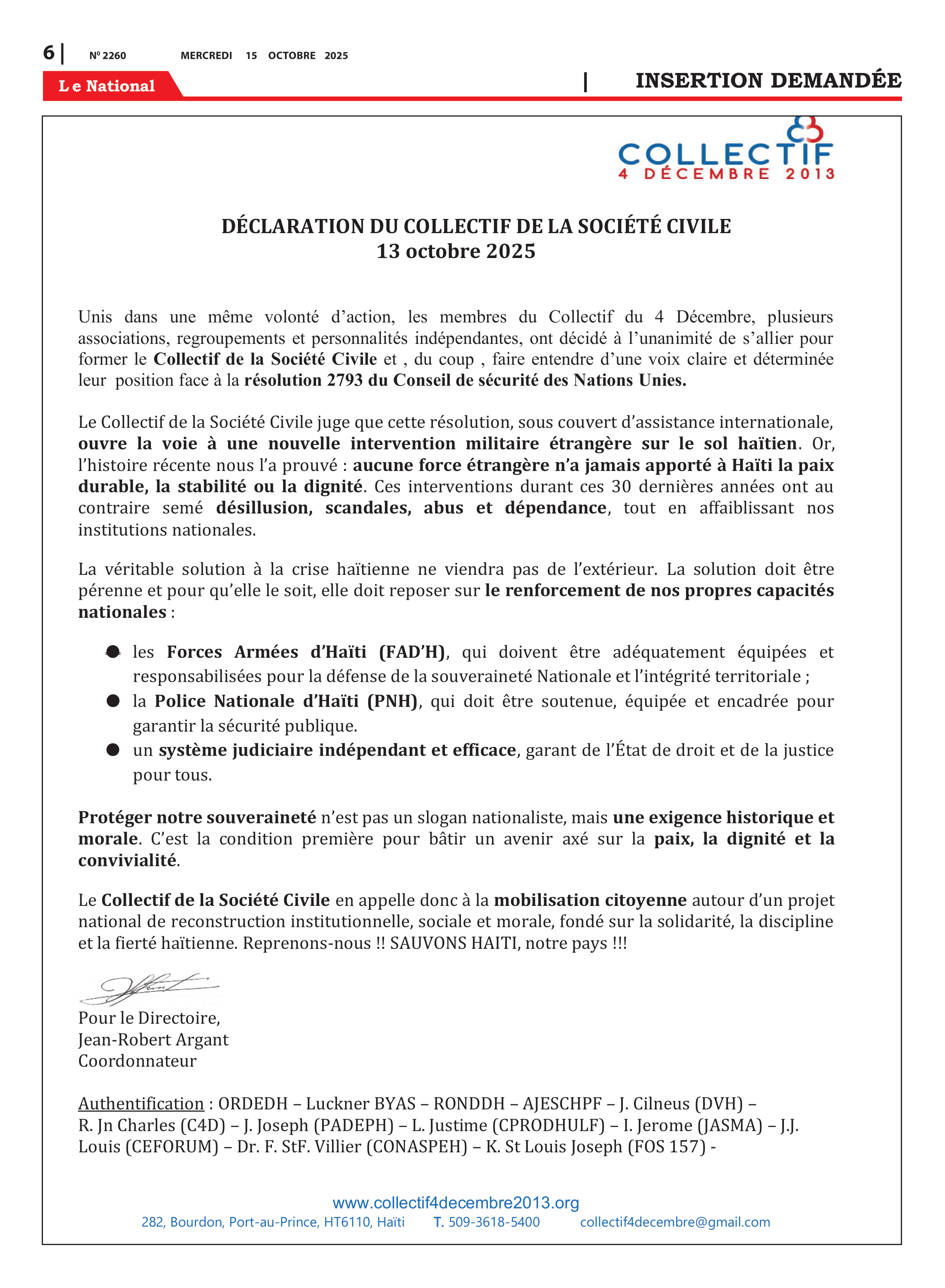 Page 6 de l'édition 2260