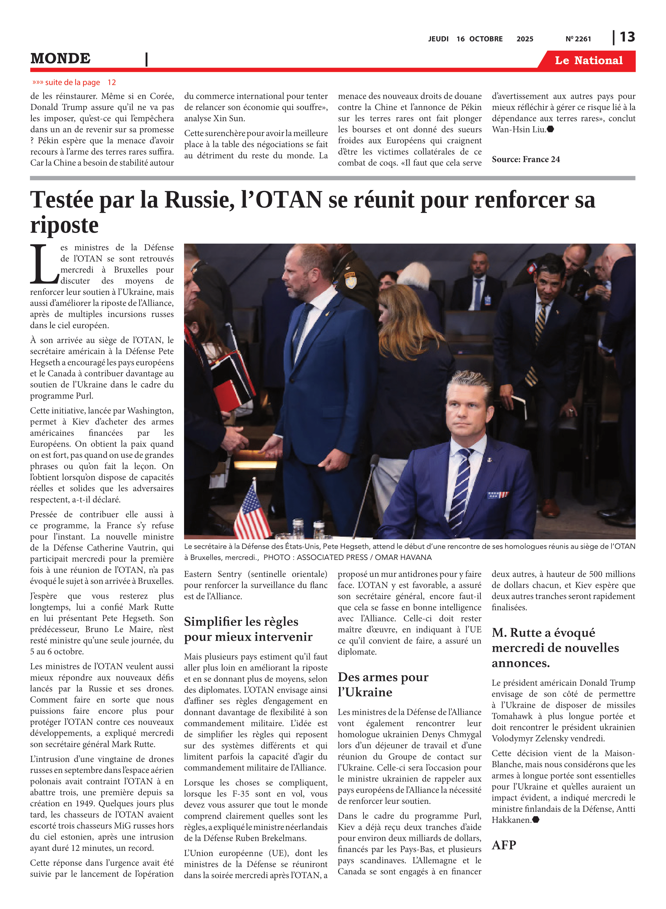 Page 13 de l'édition 2261