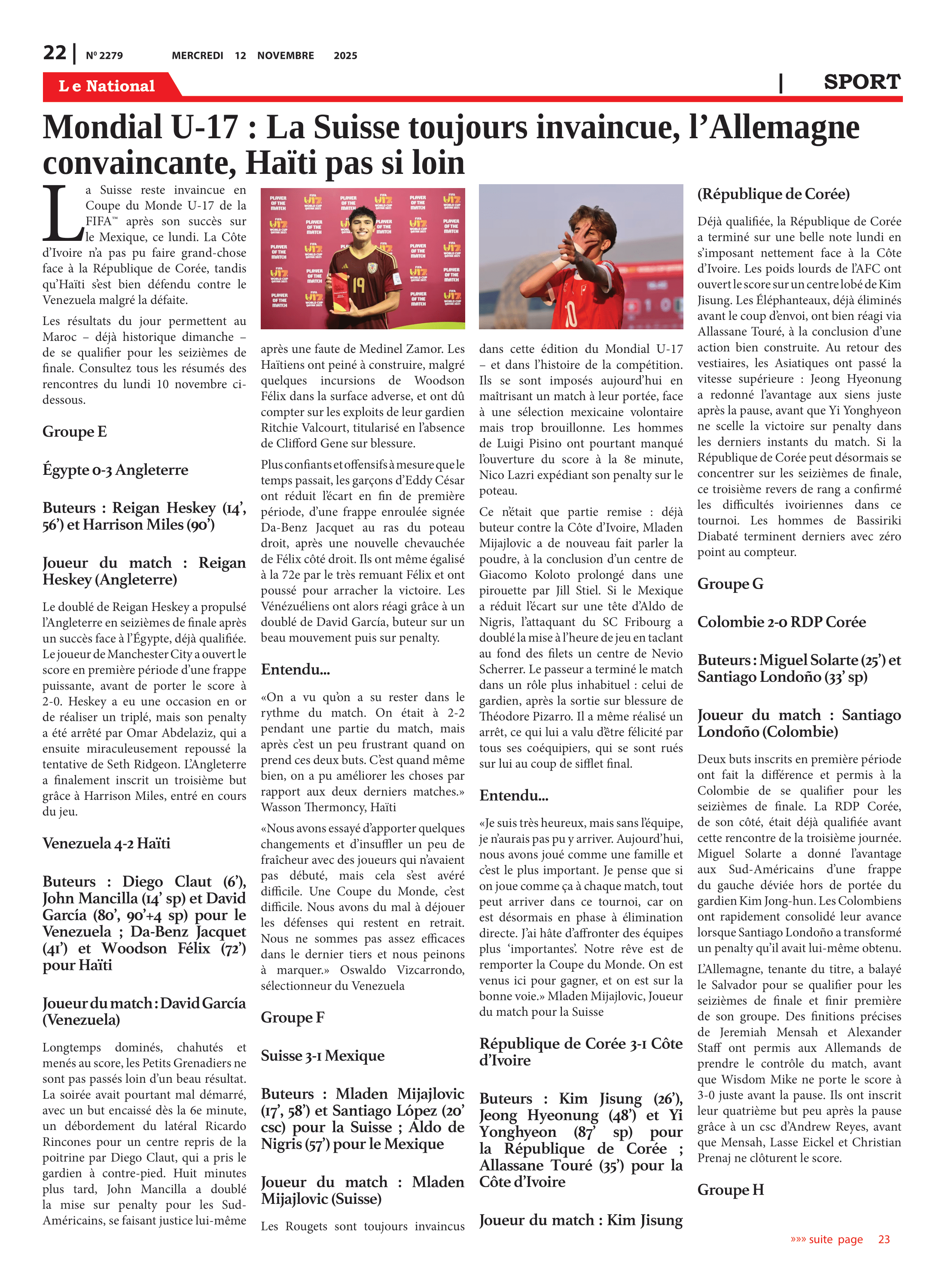 Page 22 de l'édition 2279