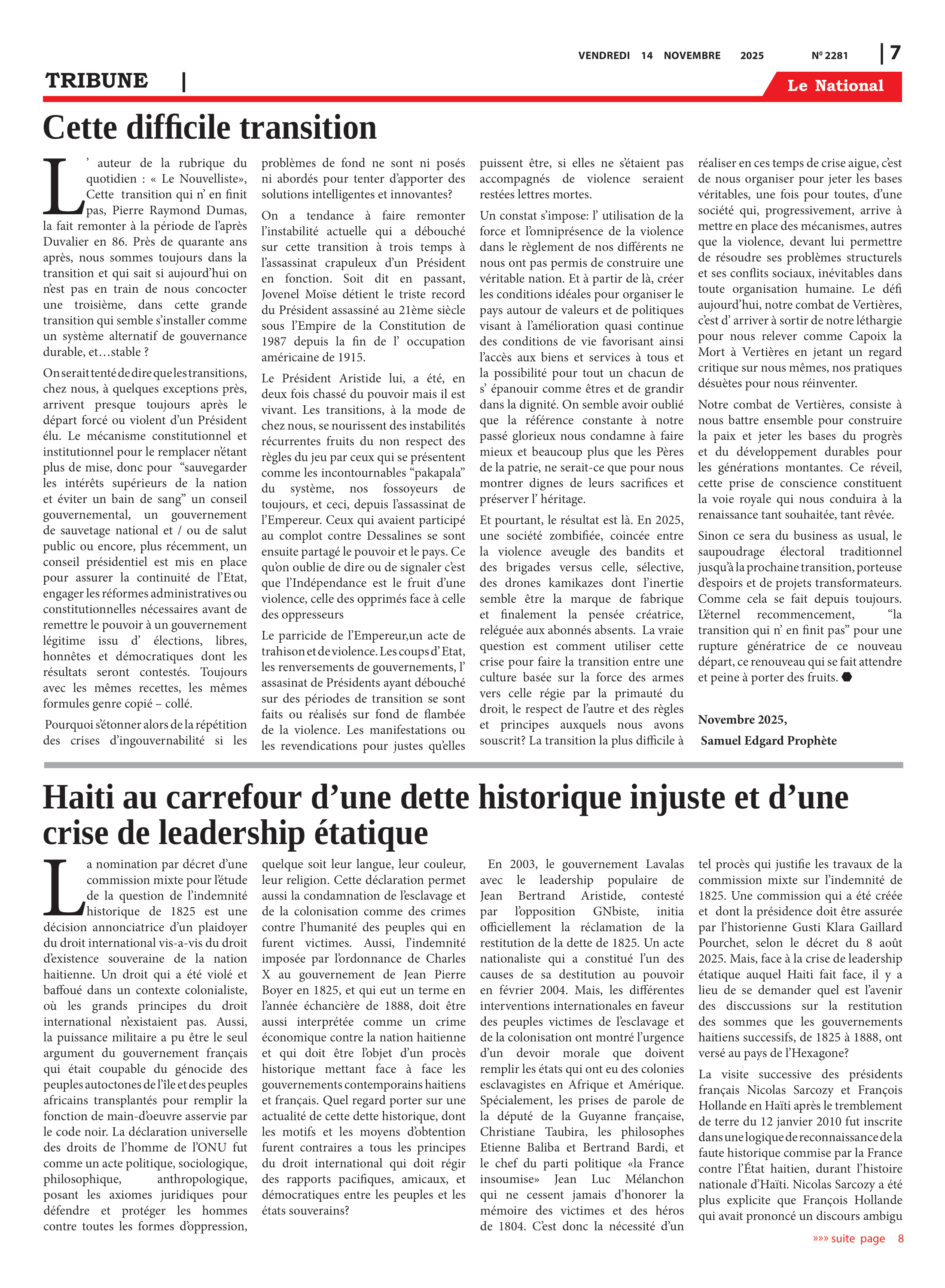 Page 7 de l'édition 2281