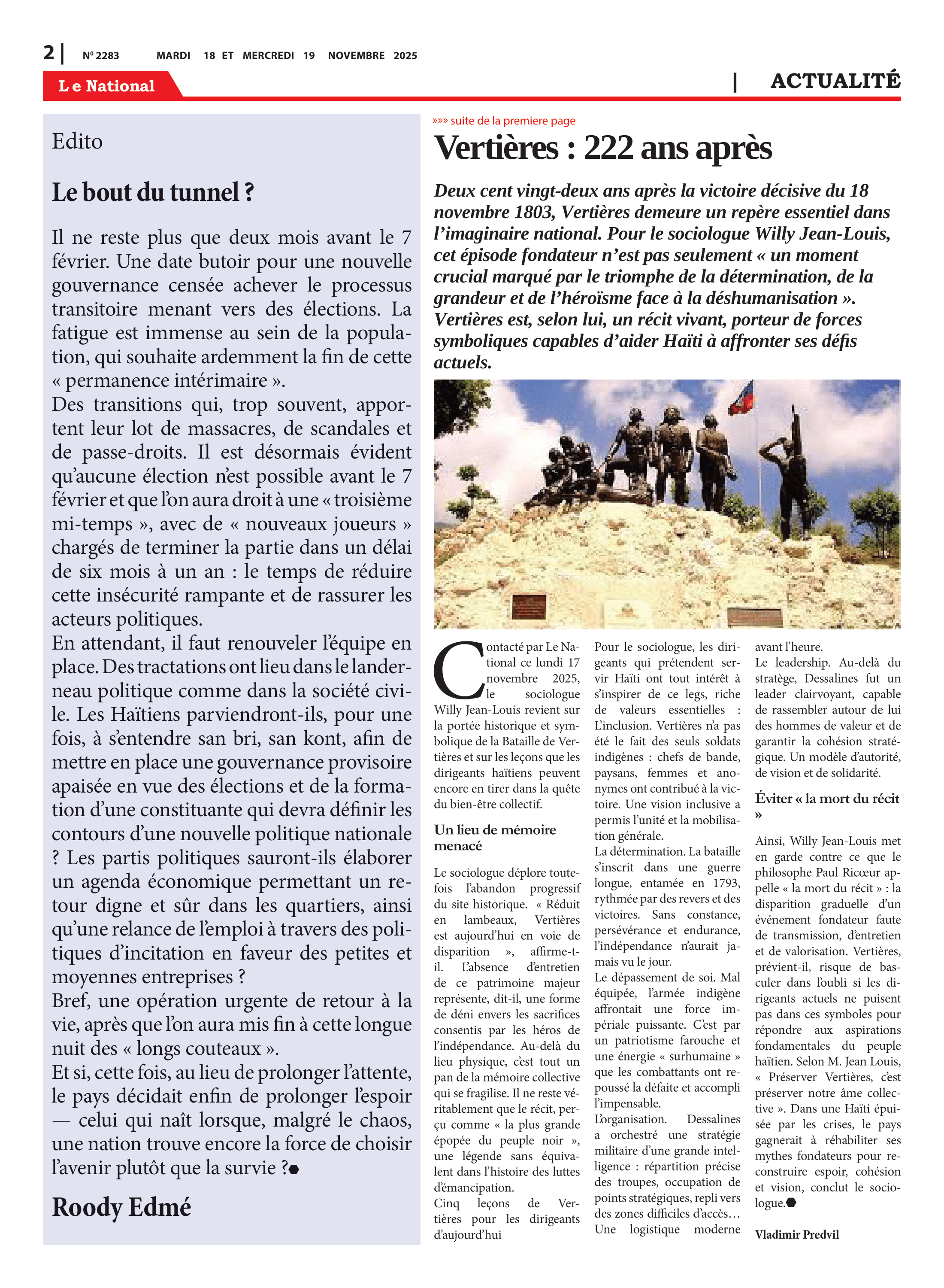 Page 2 de l'édition 2283