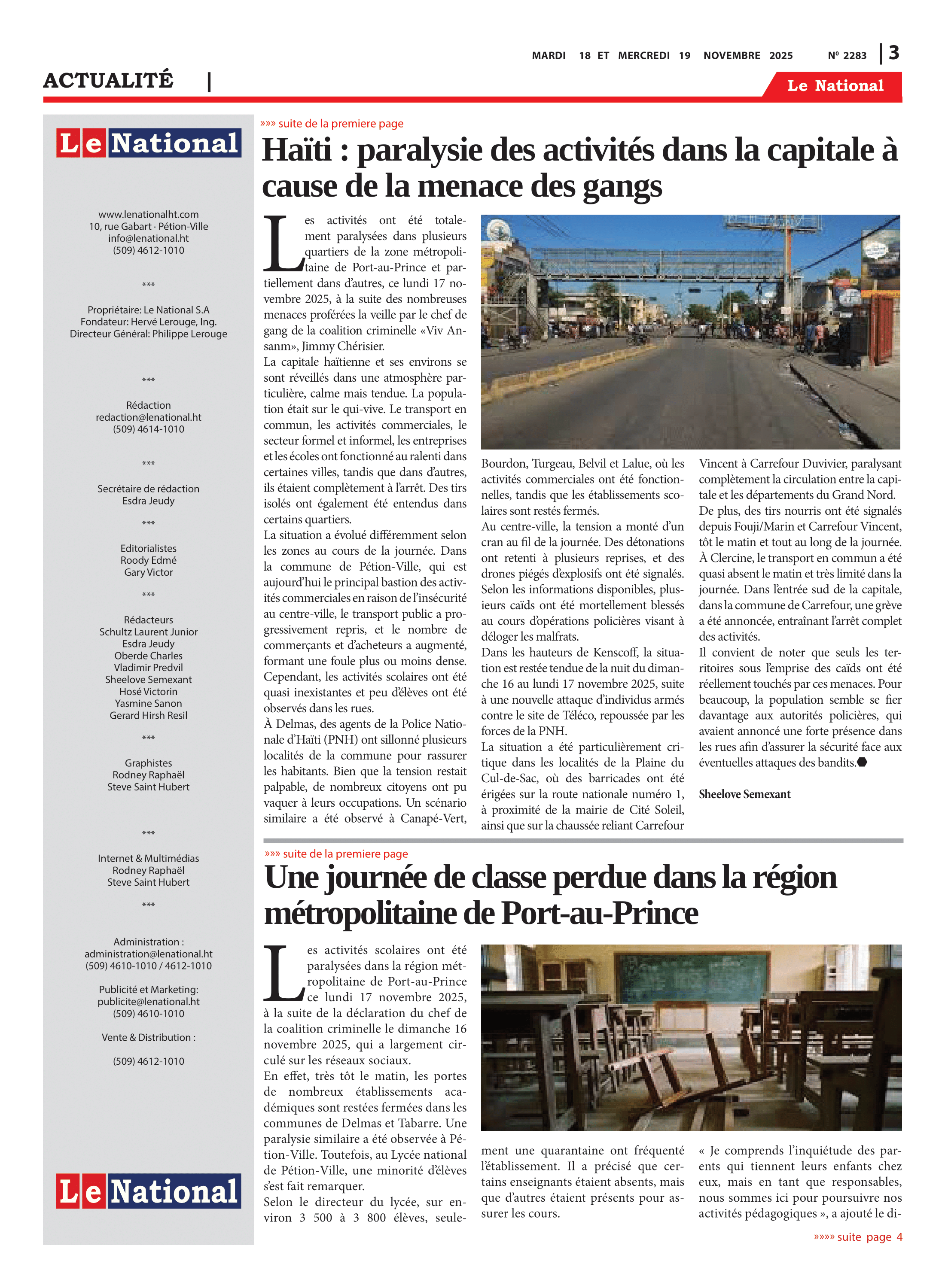 Page 3 de l'édition 2283
