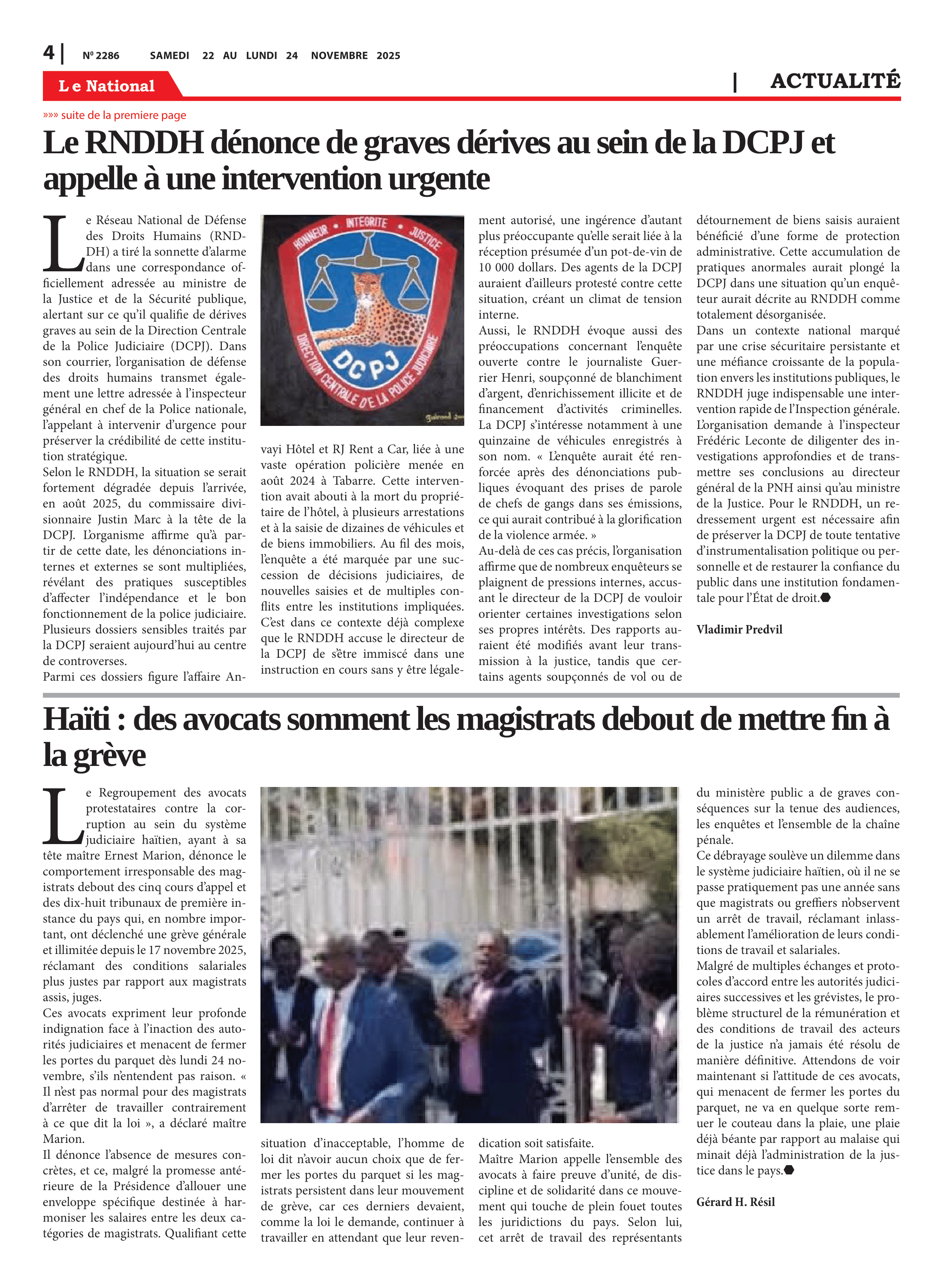 Page 4 de l'édition 2286