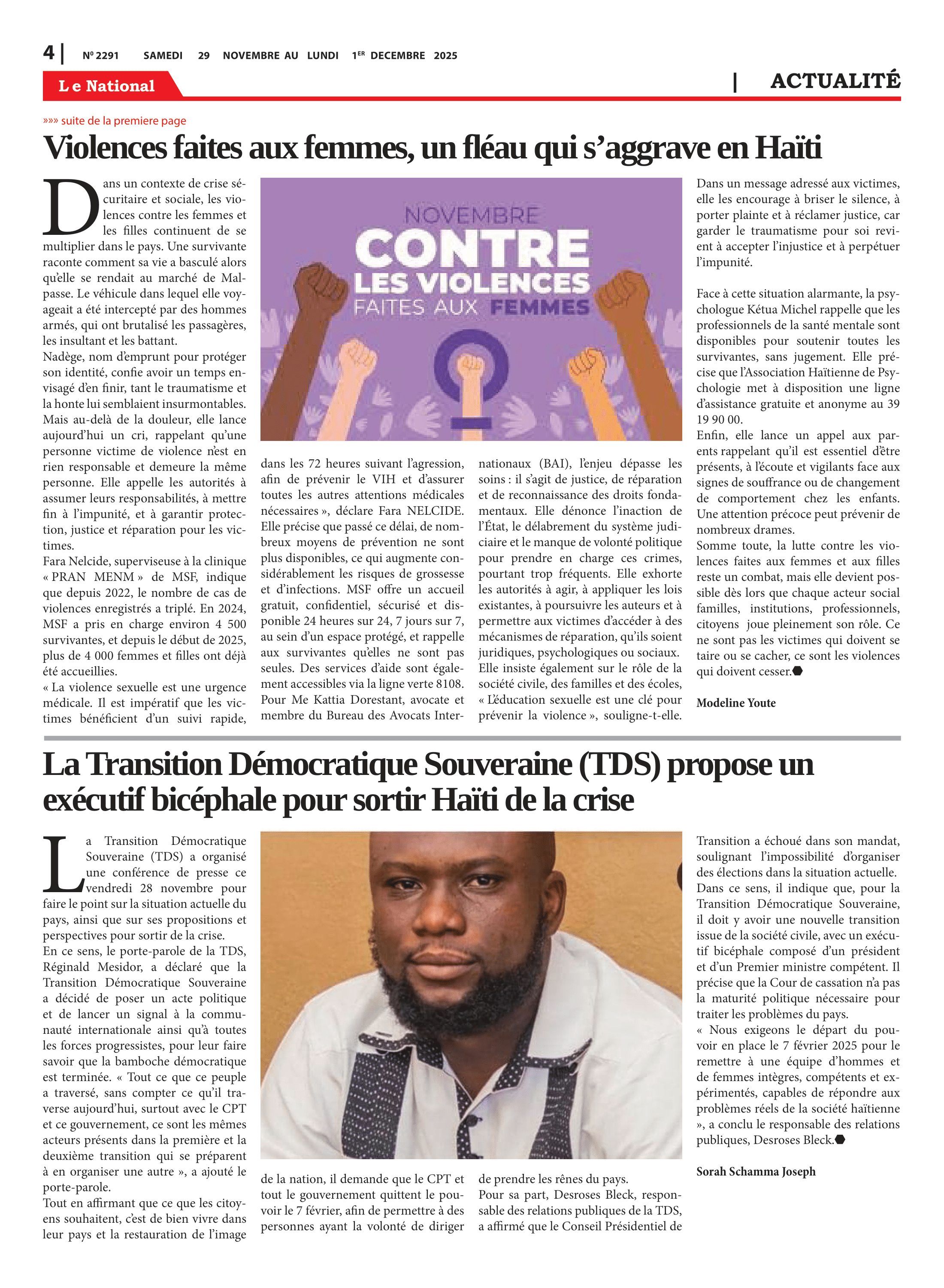 Page 4 de l'édition 2291