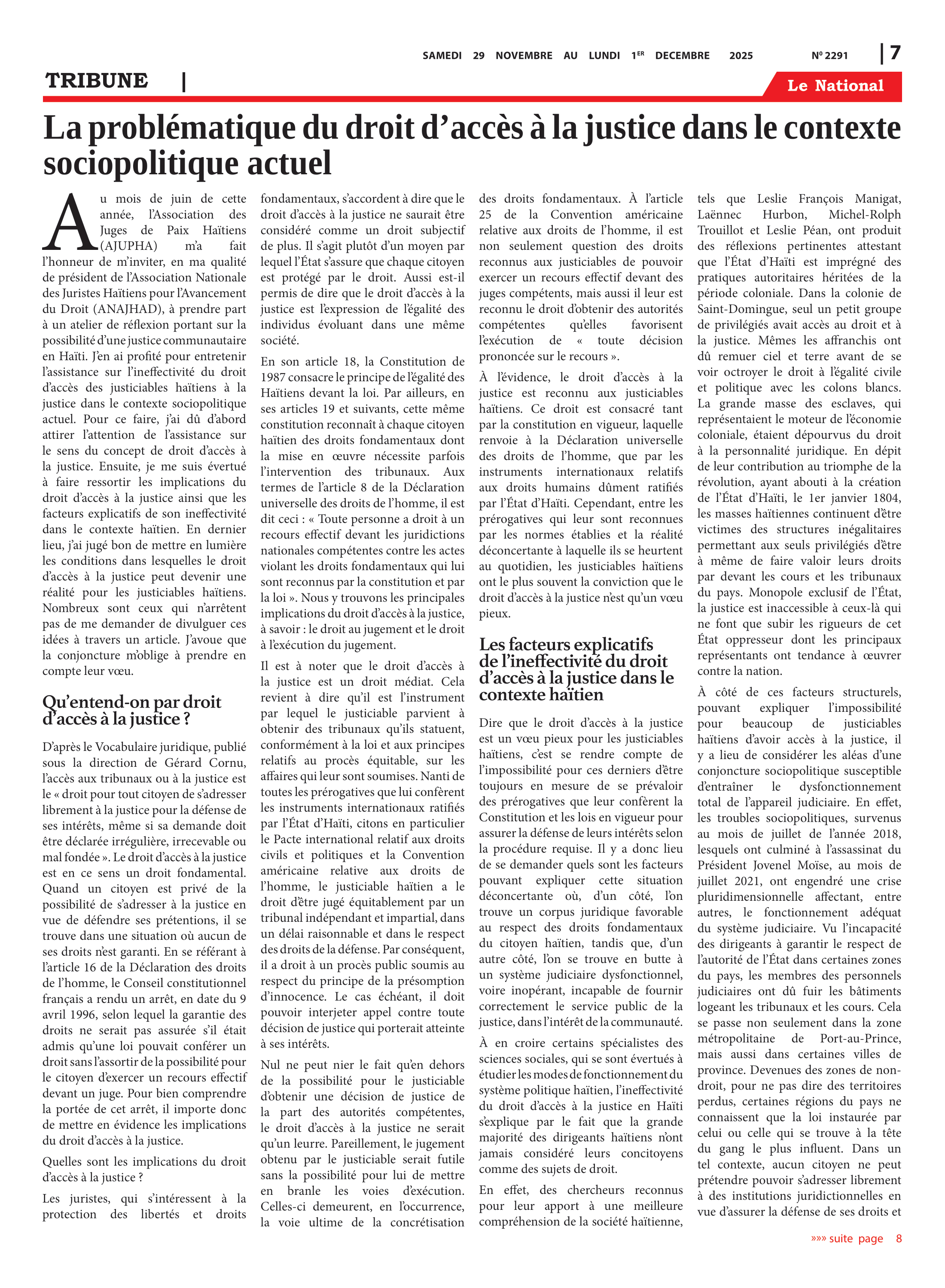 Page 7 de l'édition 2291