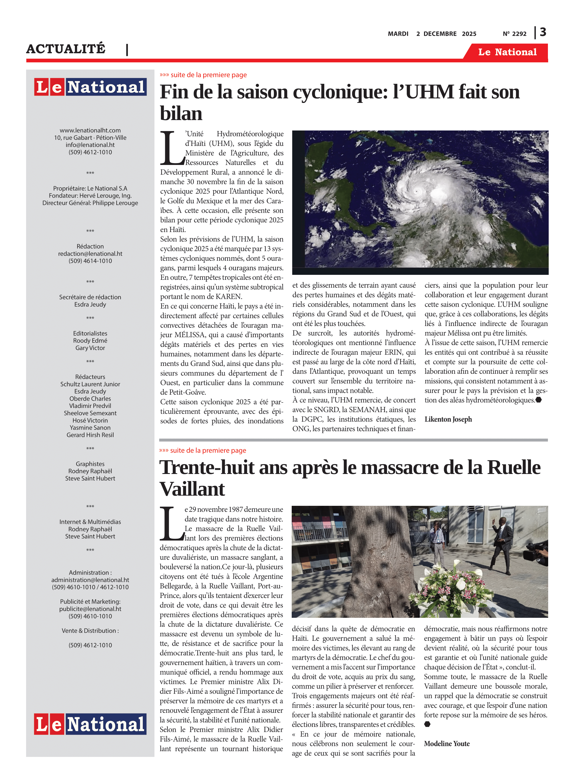 Page 3 de l'édition 2292