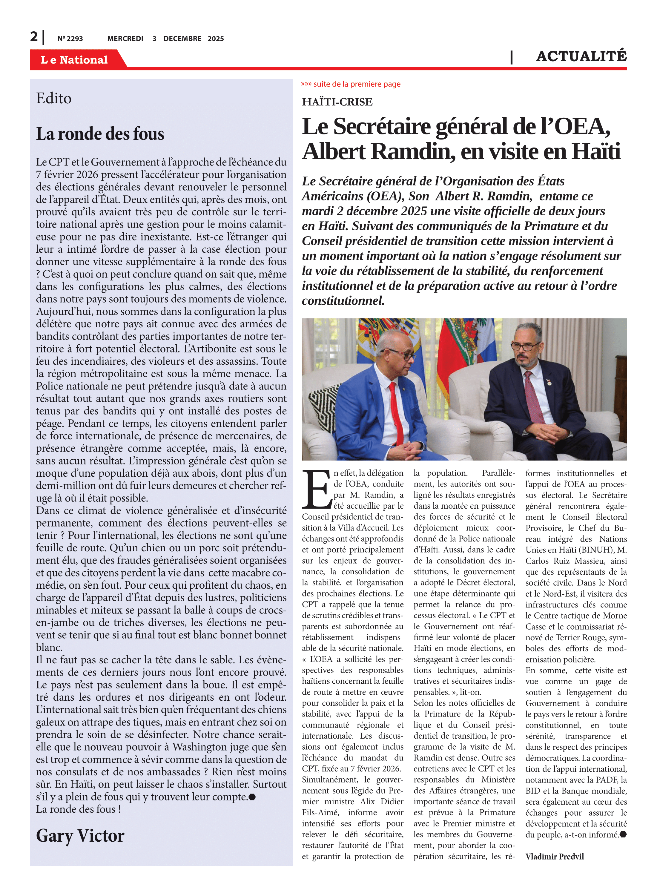 Page 2 de l'édition 2293