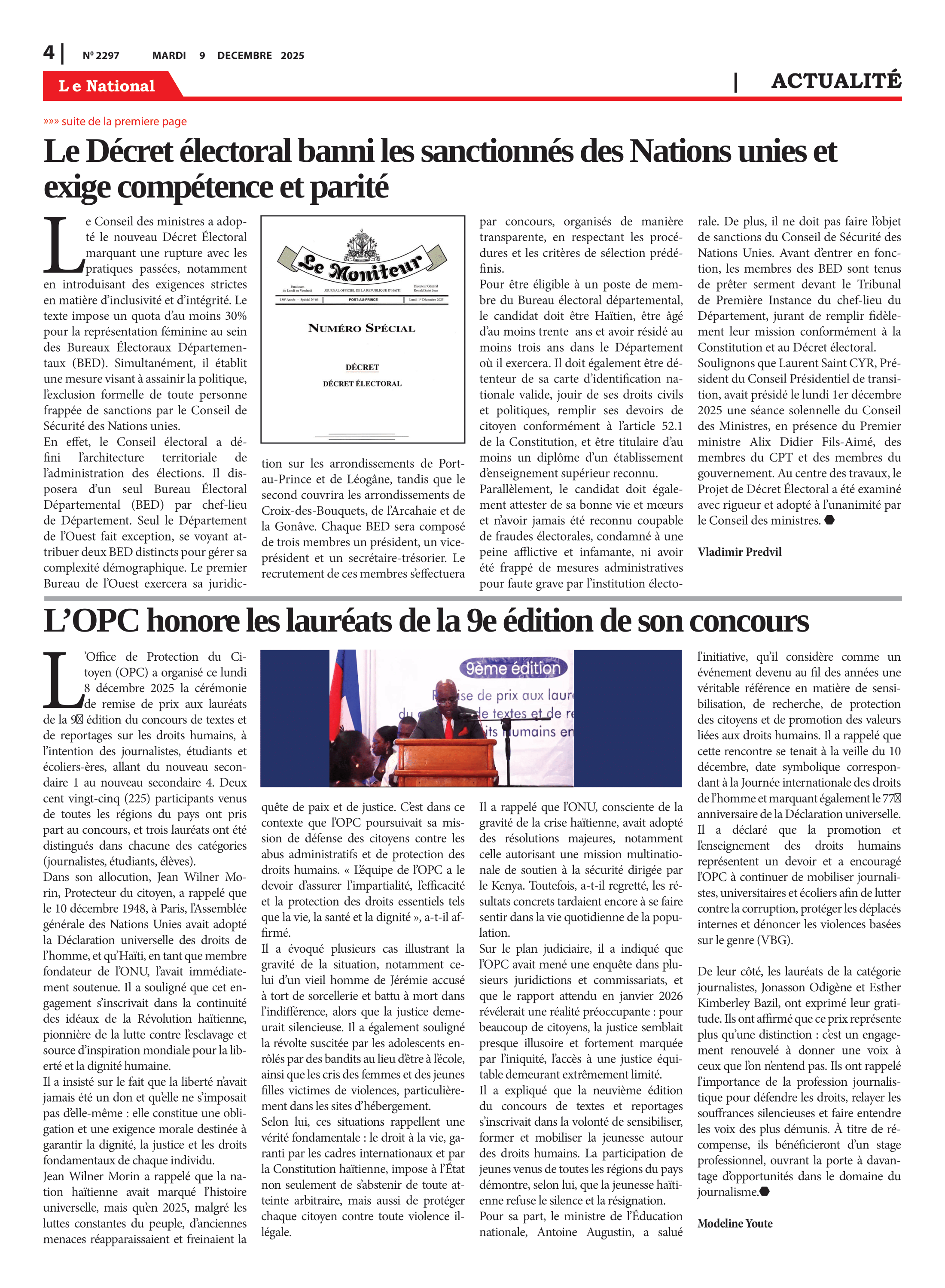 Page 4 de l'édition 2297