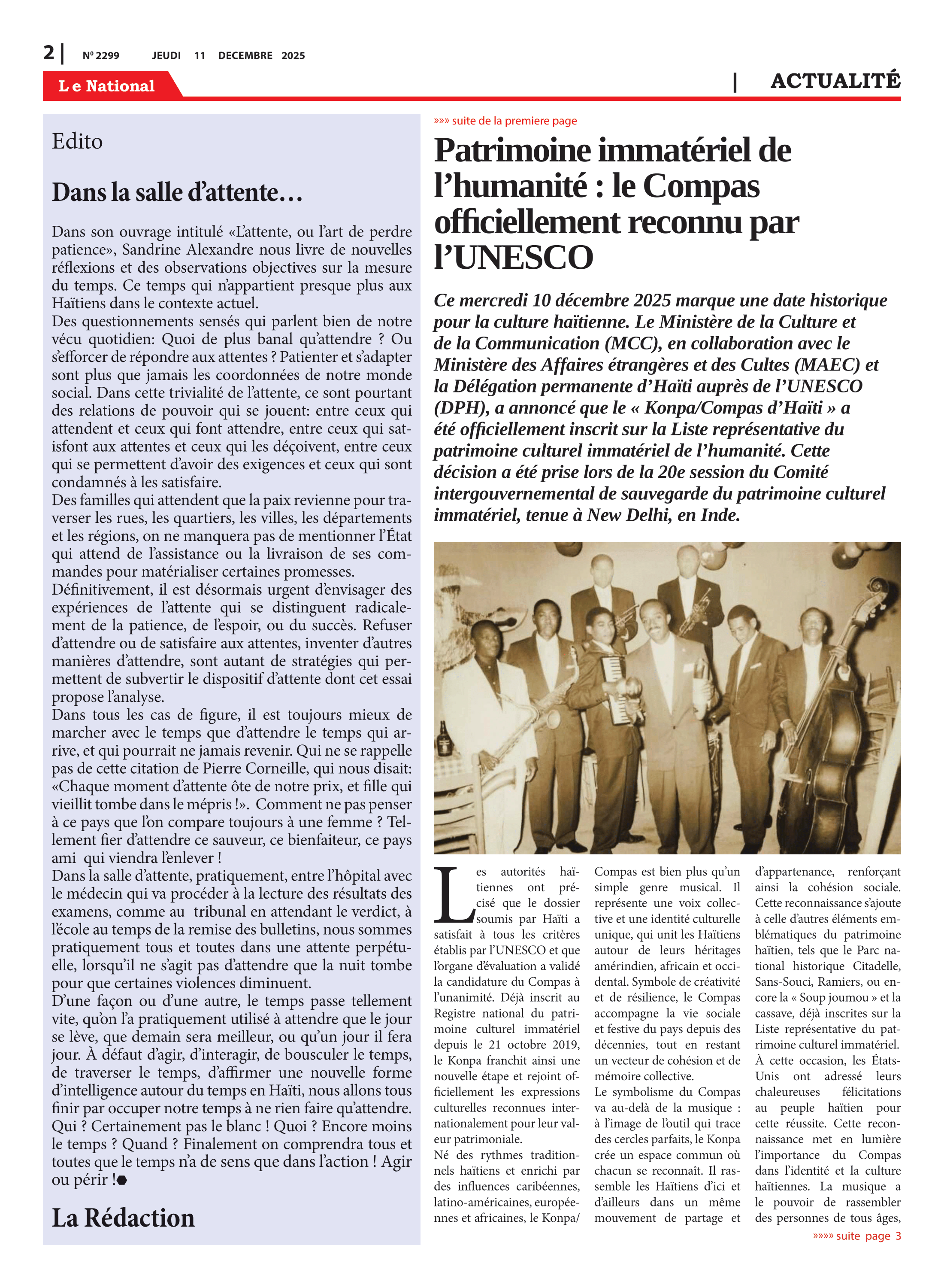 Page 2 de l'édition 2299