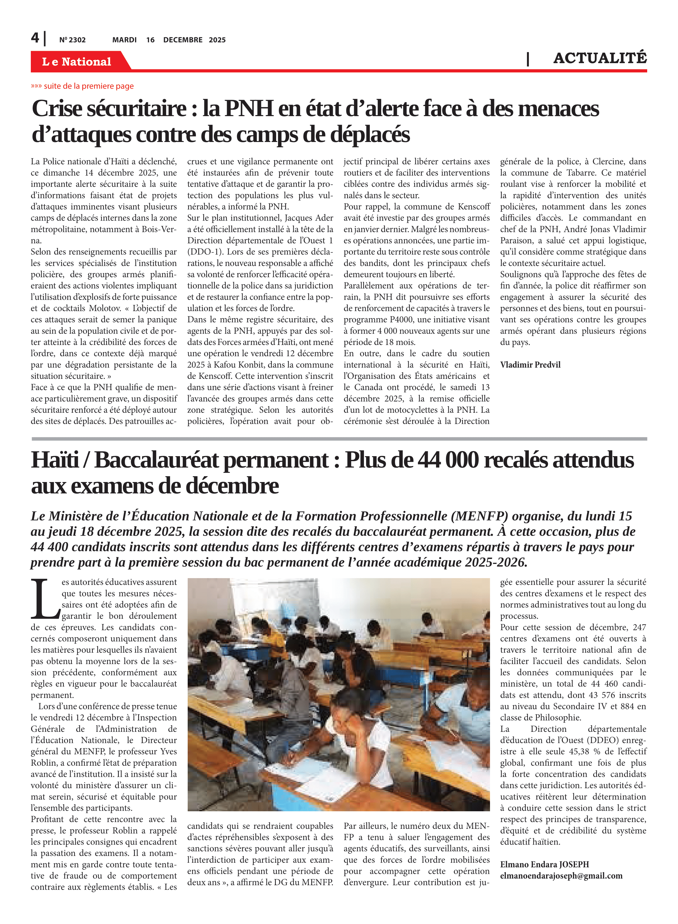 Page 4 de l'édition 2302