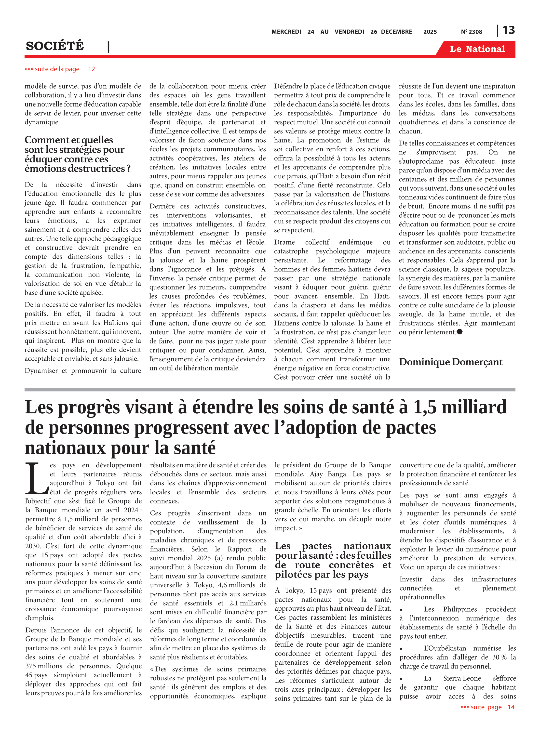 Page 12 de l'édition 2308