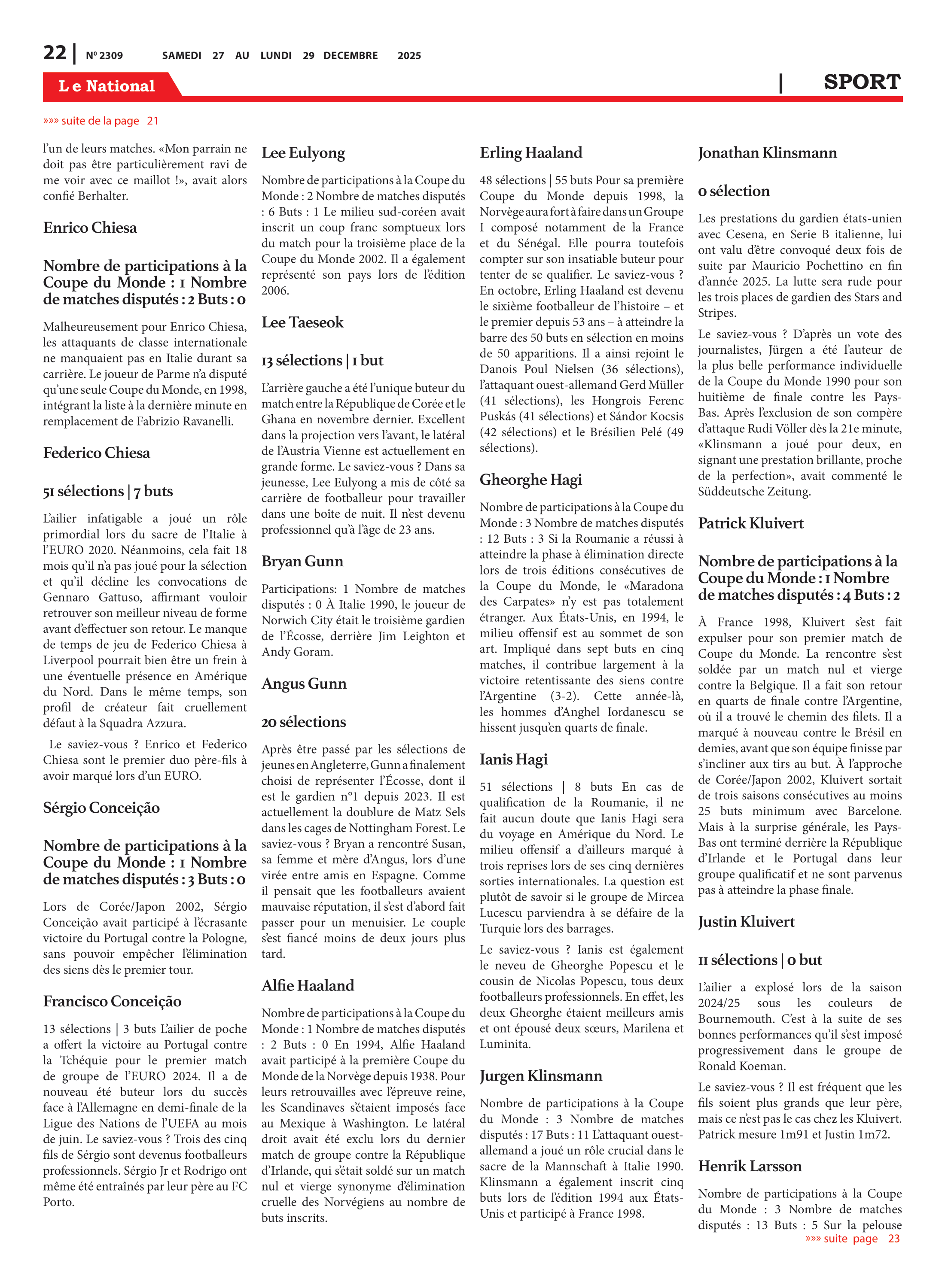 Page 22 de l'édition 2309