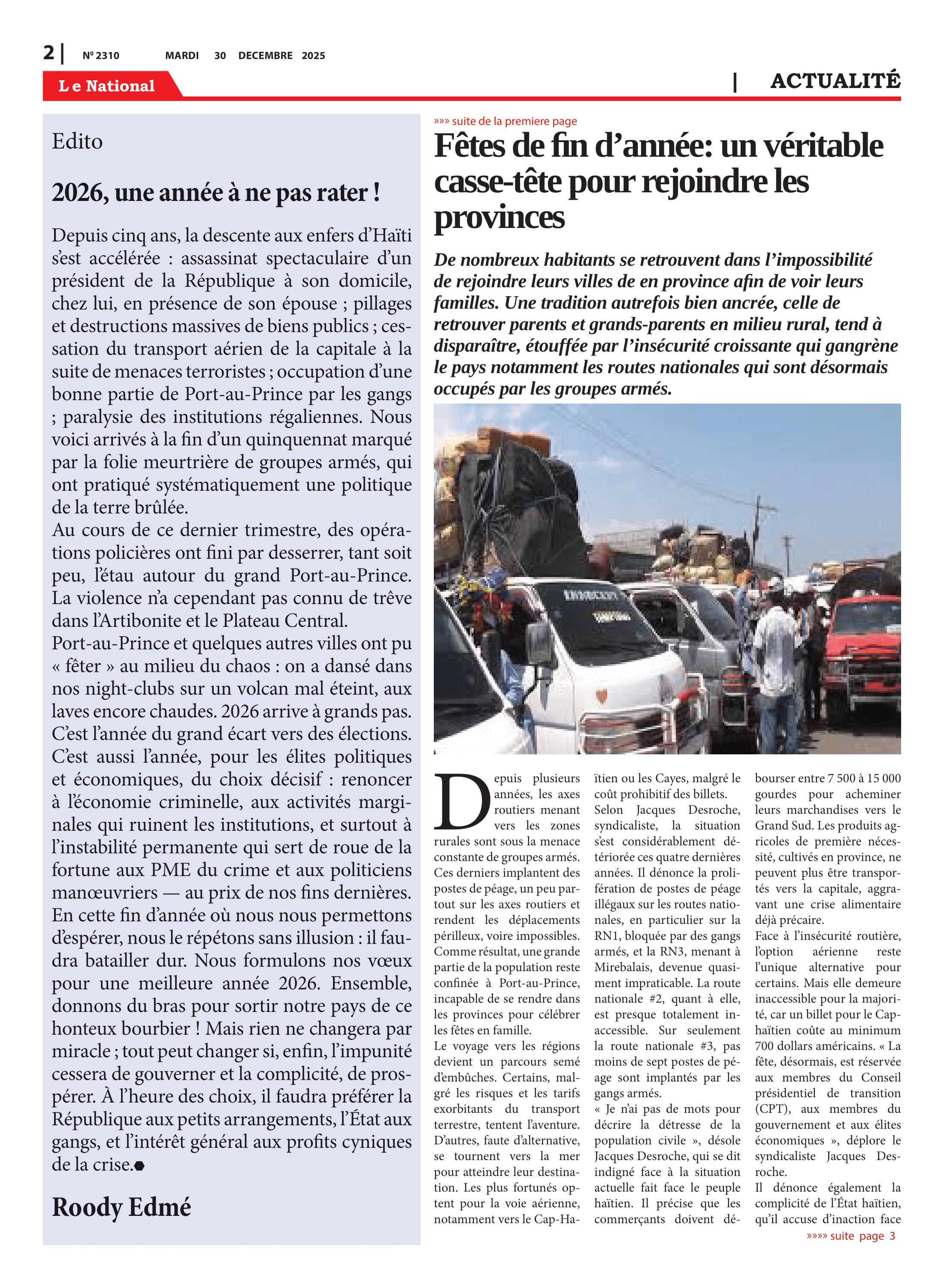 Page 2 de l'édition 2310