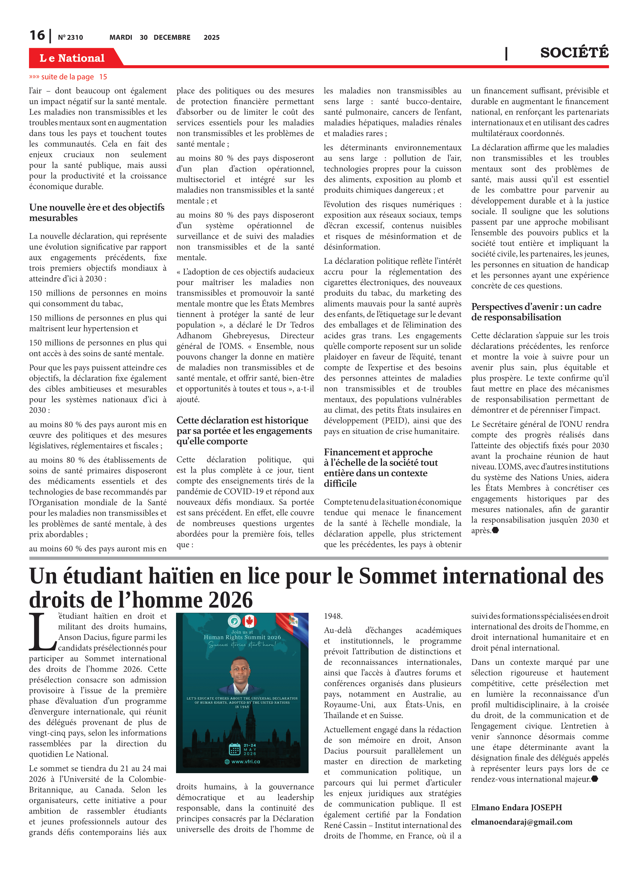 Page 16 de l'édition 2310