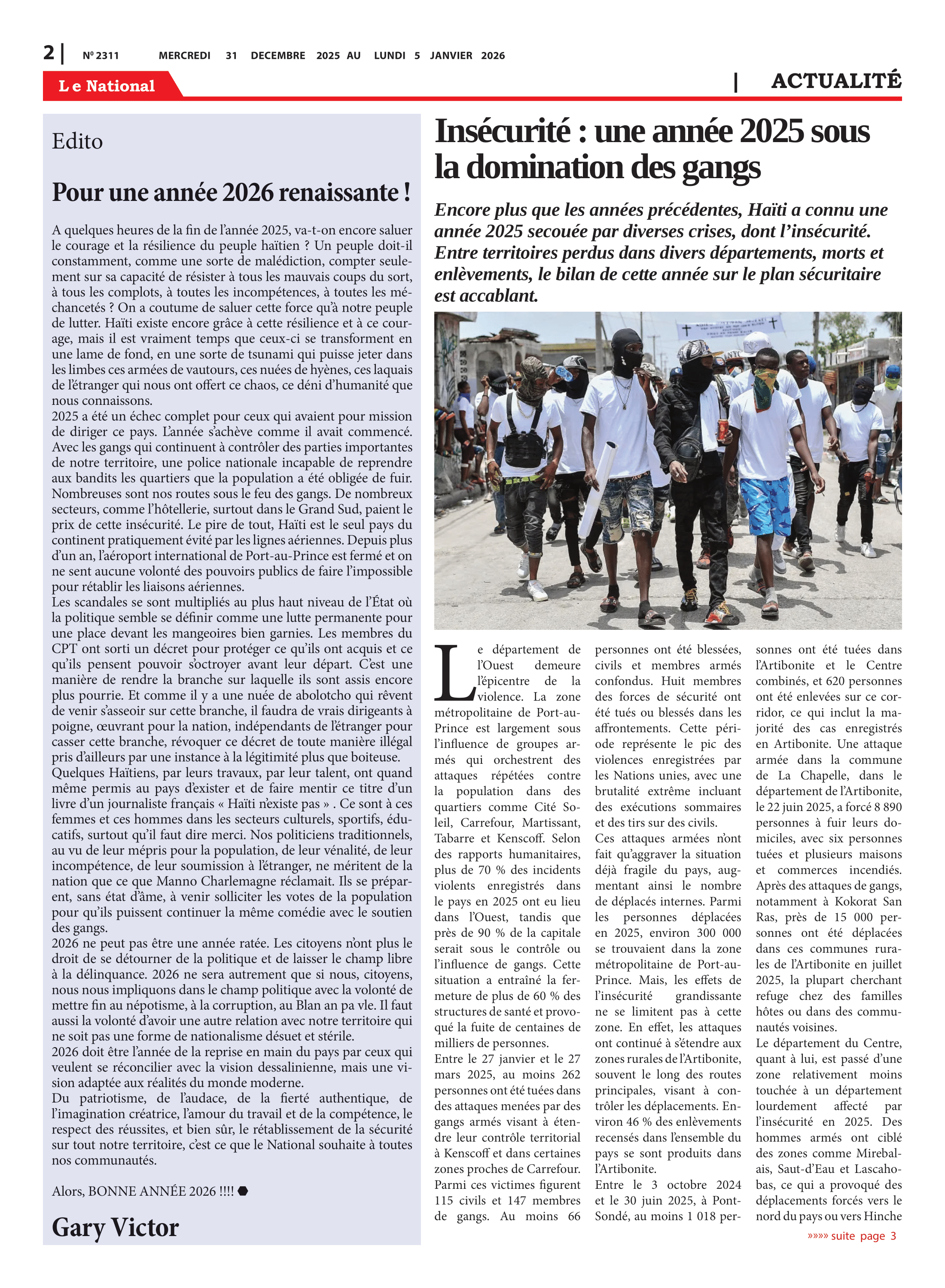 Page 2 de l'édition 2311