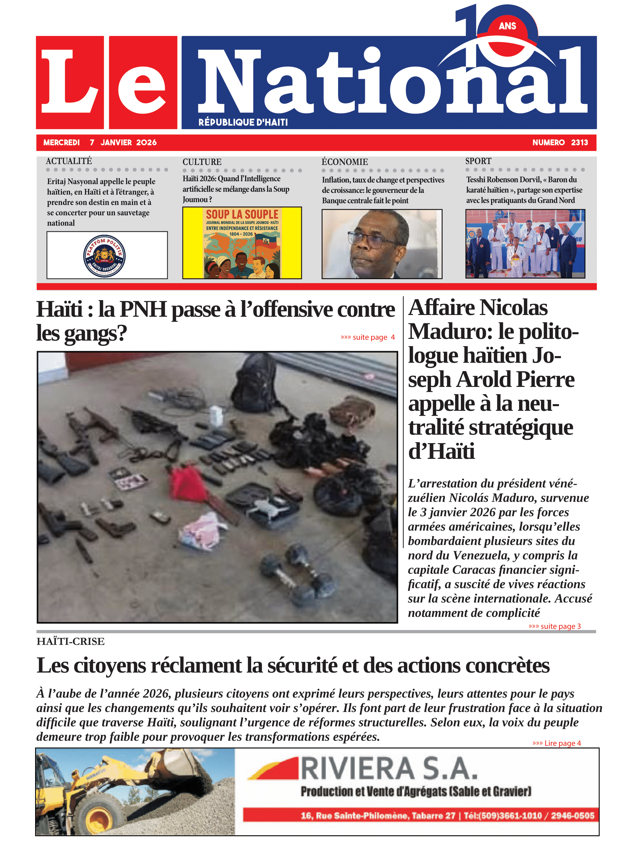 Page 1 de l'édition 2313