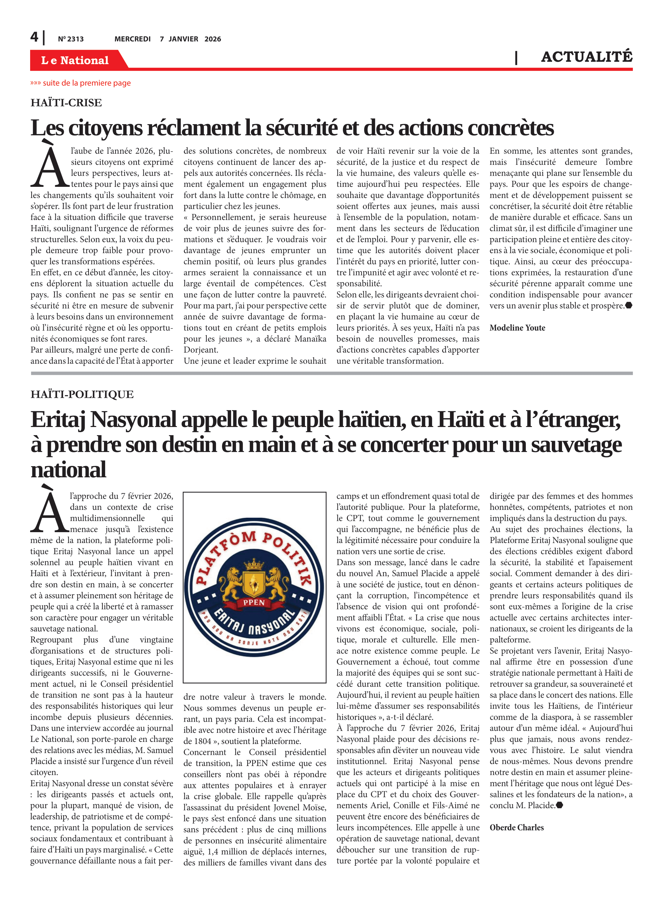 Page 4 de l'édition 2313