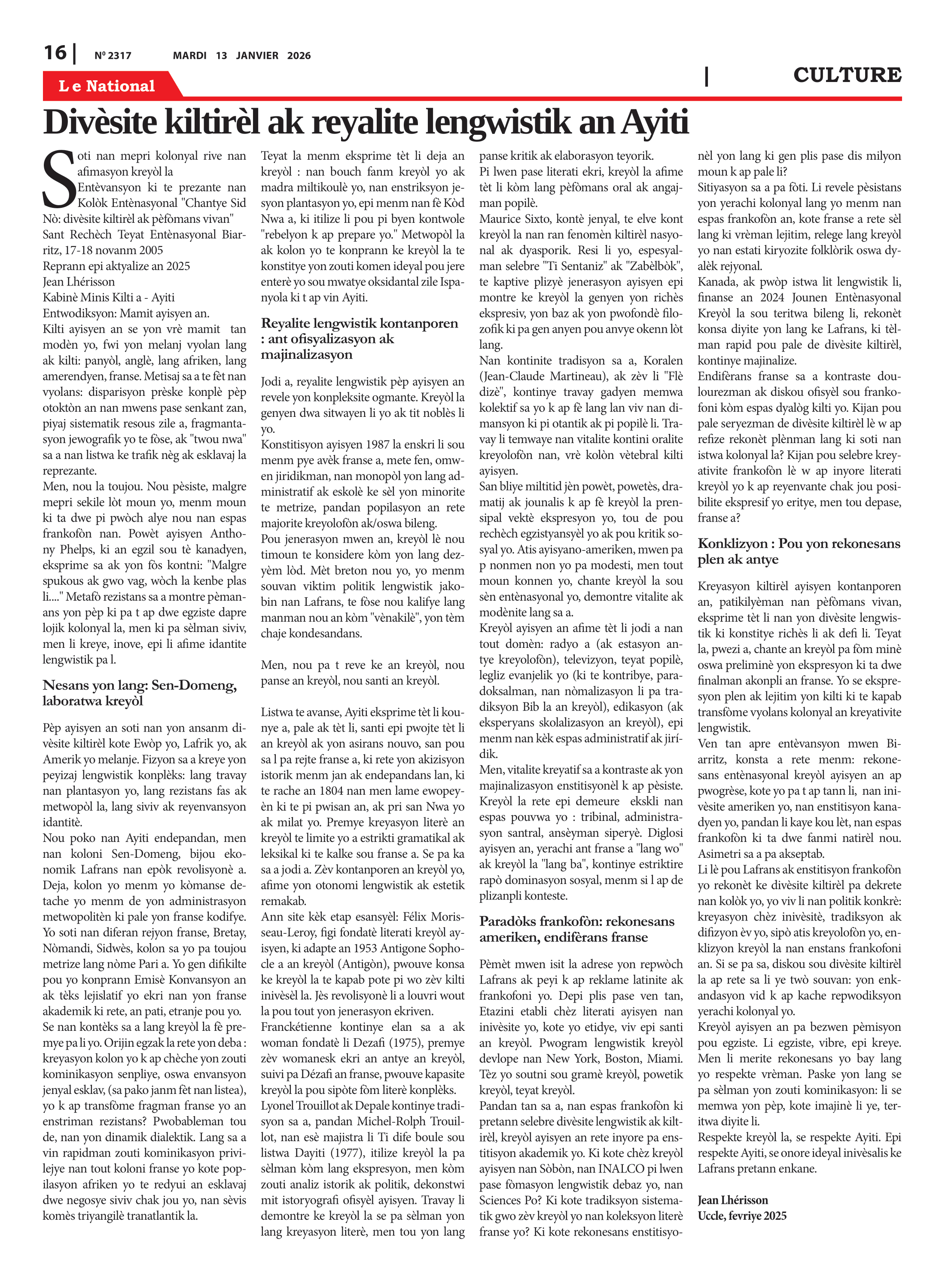 Page 16 de l'édition 2317