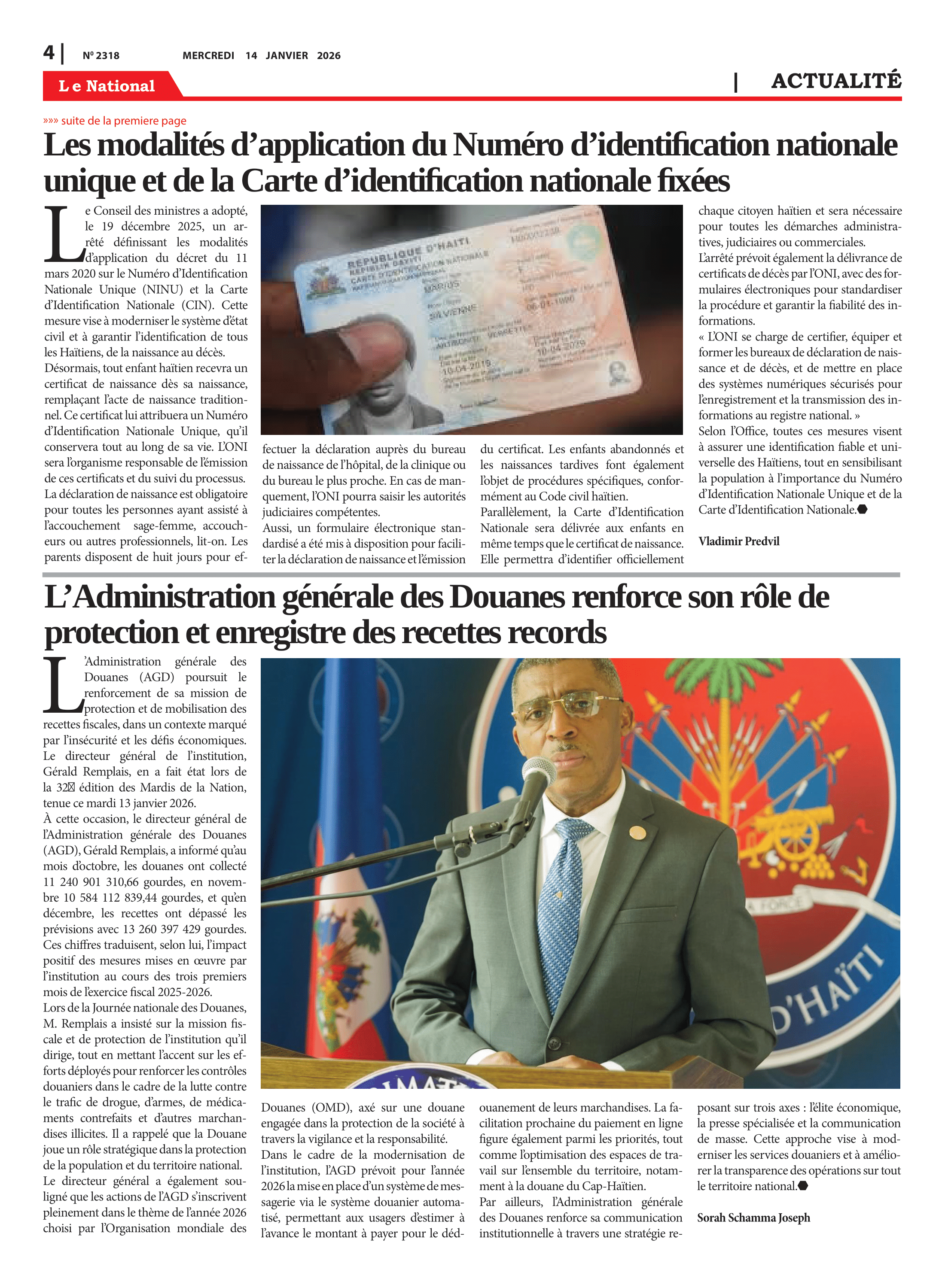 Page 4 de l'édition 2318