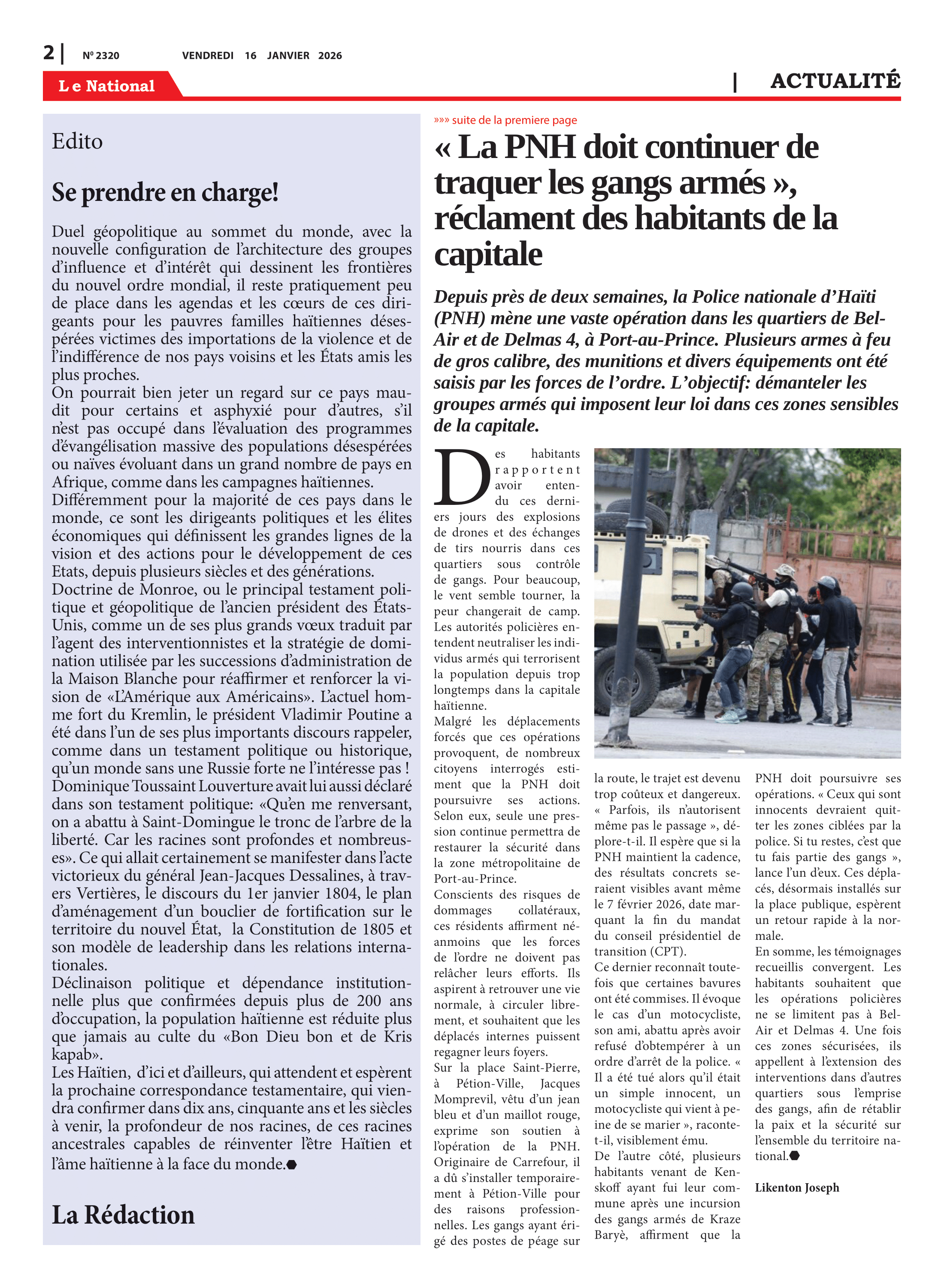 Page 2 de l'édition 2320