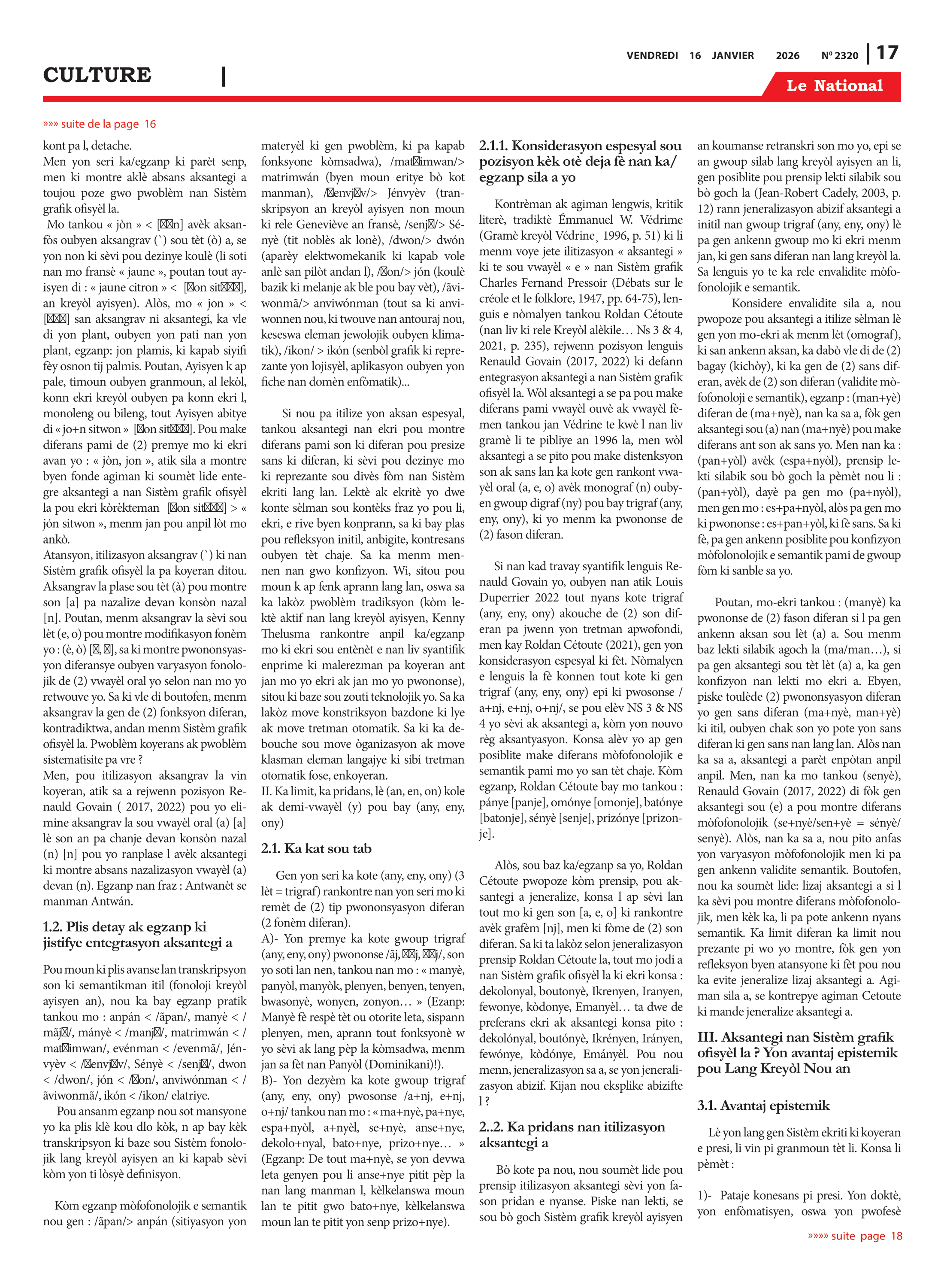 Page 17 de l'édition 2320