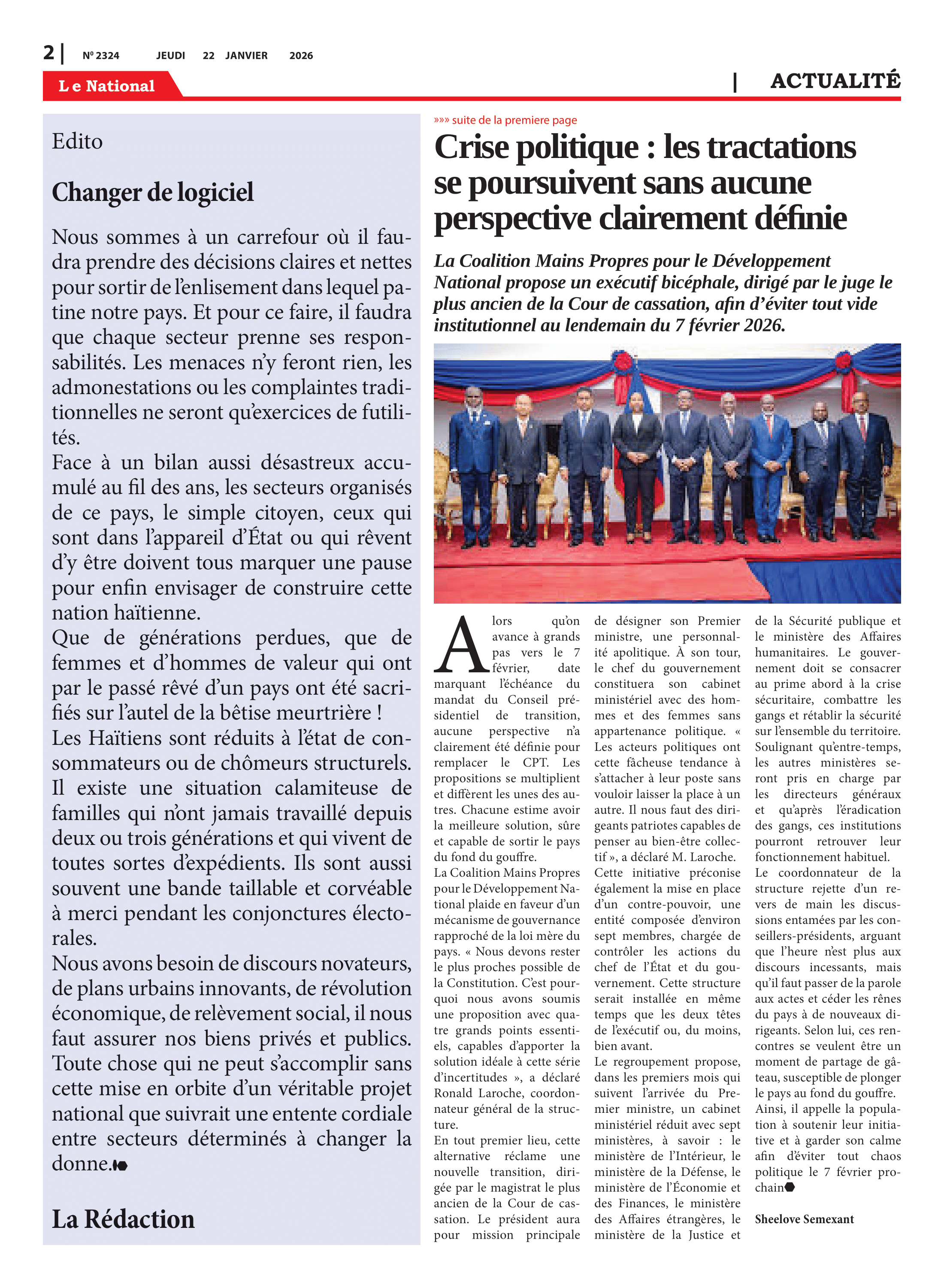 Page 2 de l'édition 2324