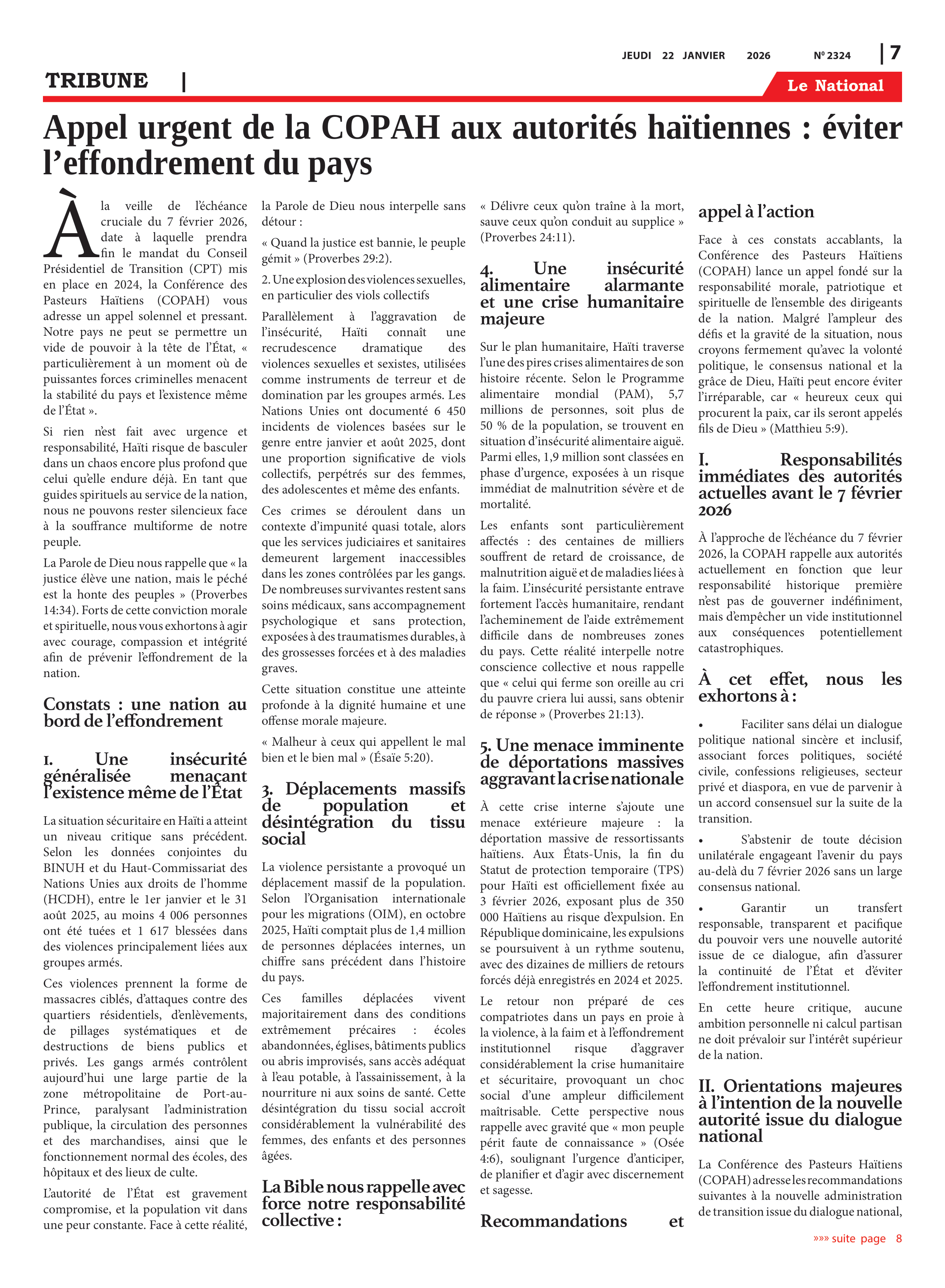 Page 7 de l'édition 2324