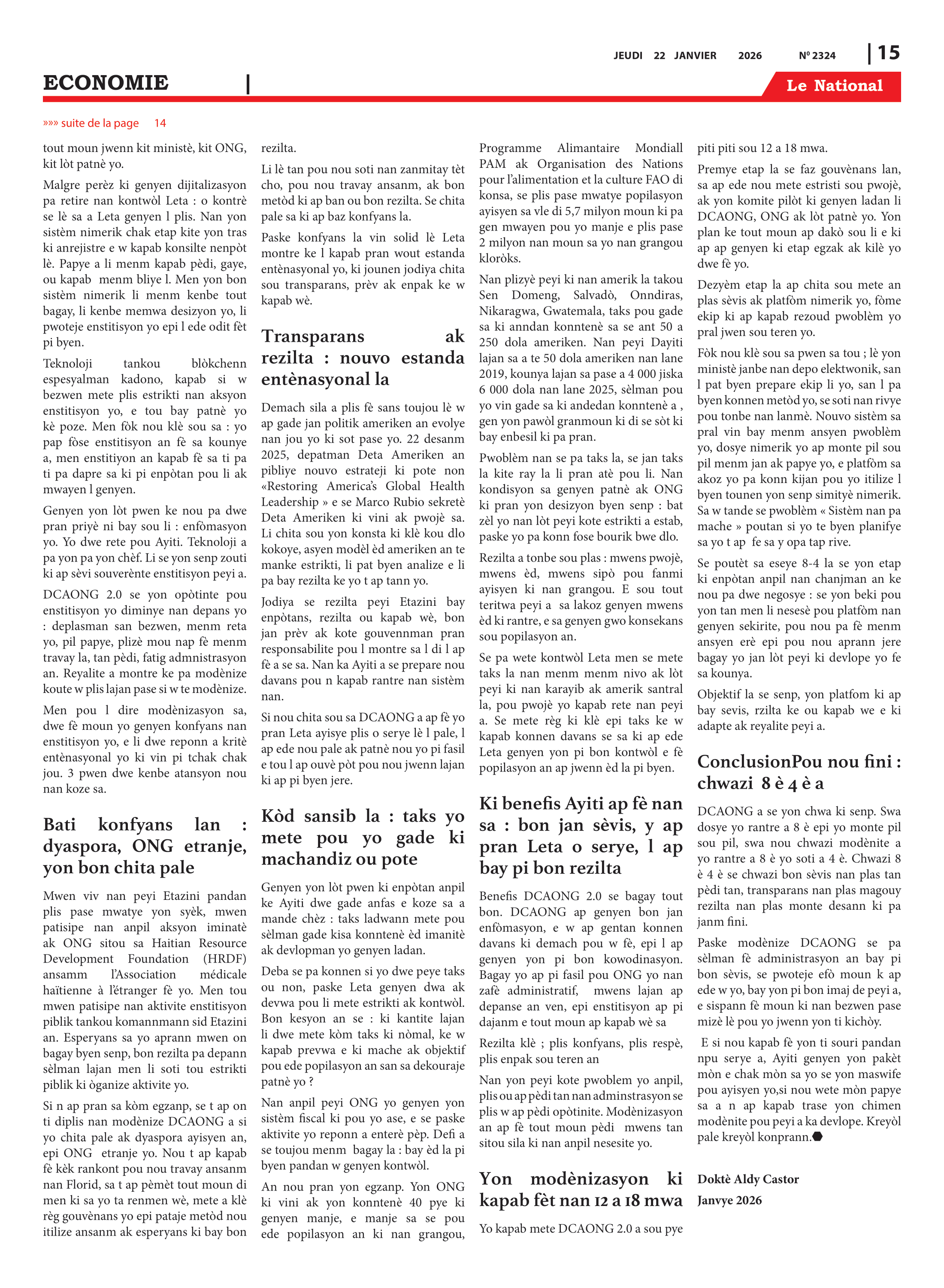 Page 15 de l'édition 2324