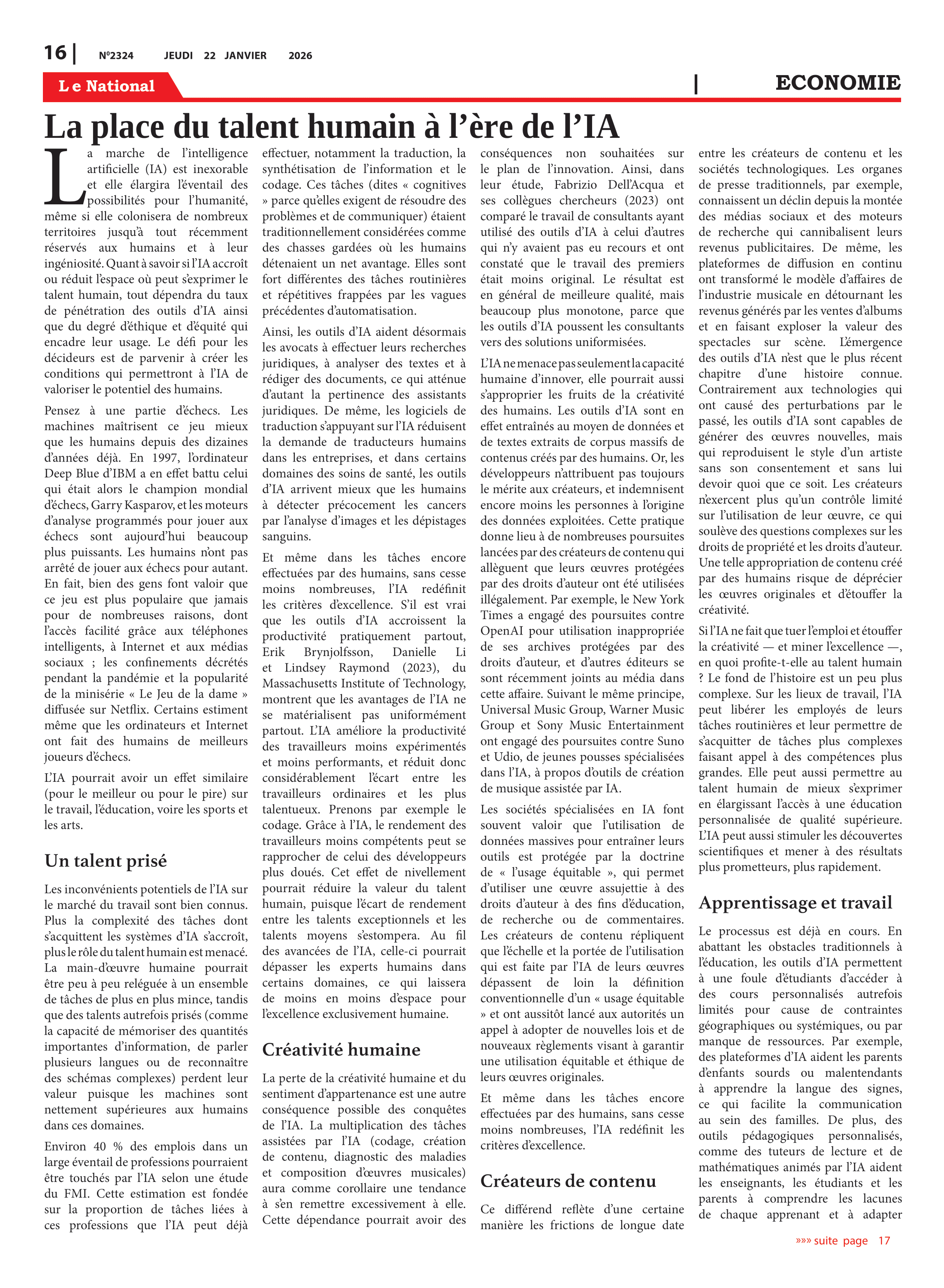 Page 16 de l'édition 2324