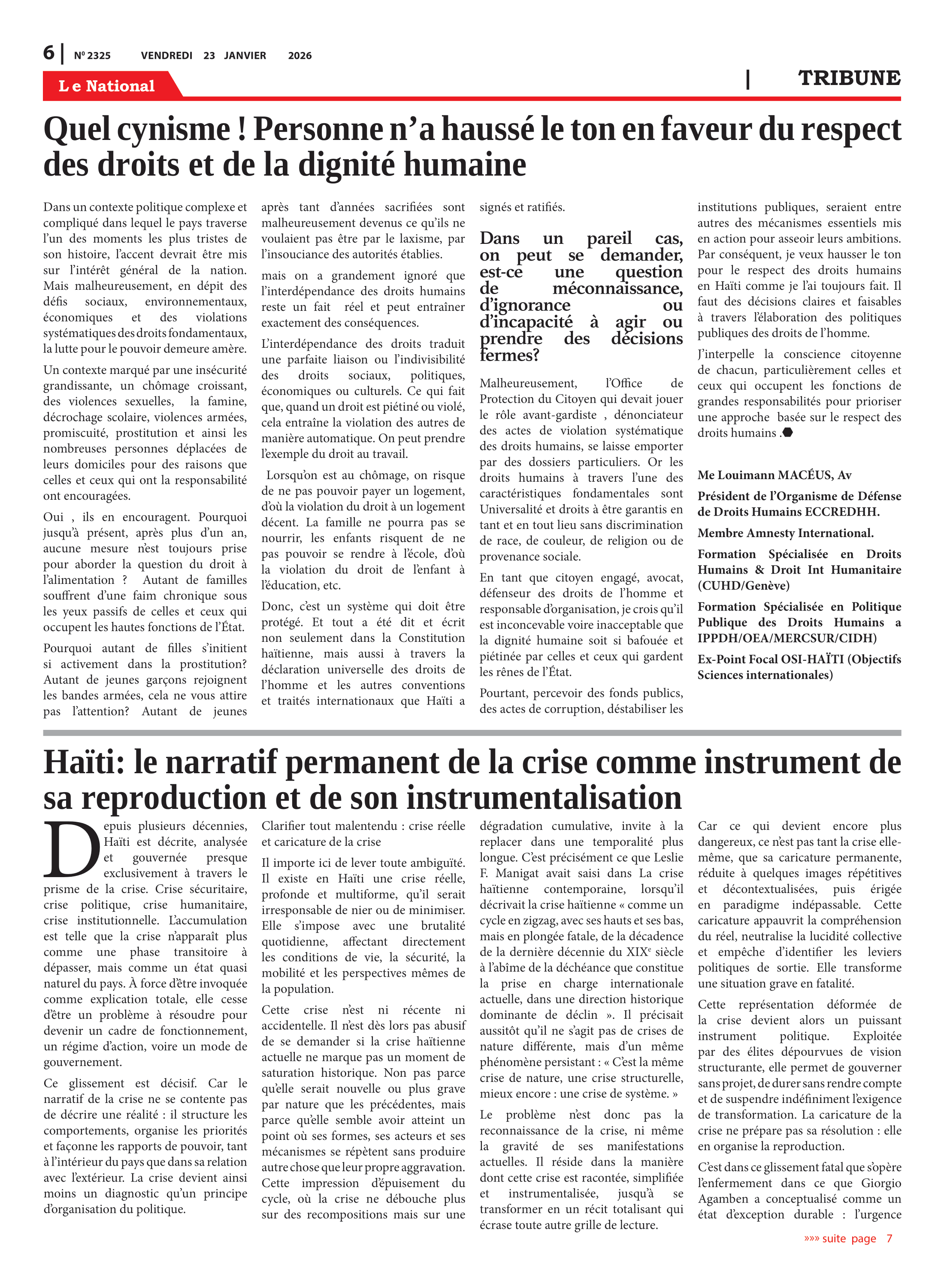Page 6 de l'édition 2325