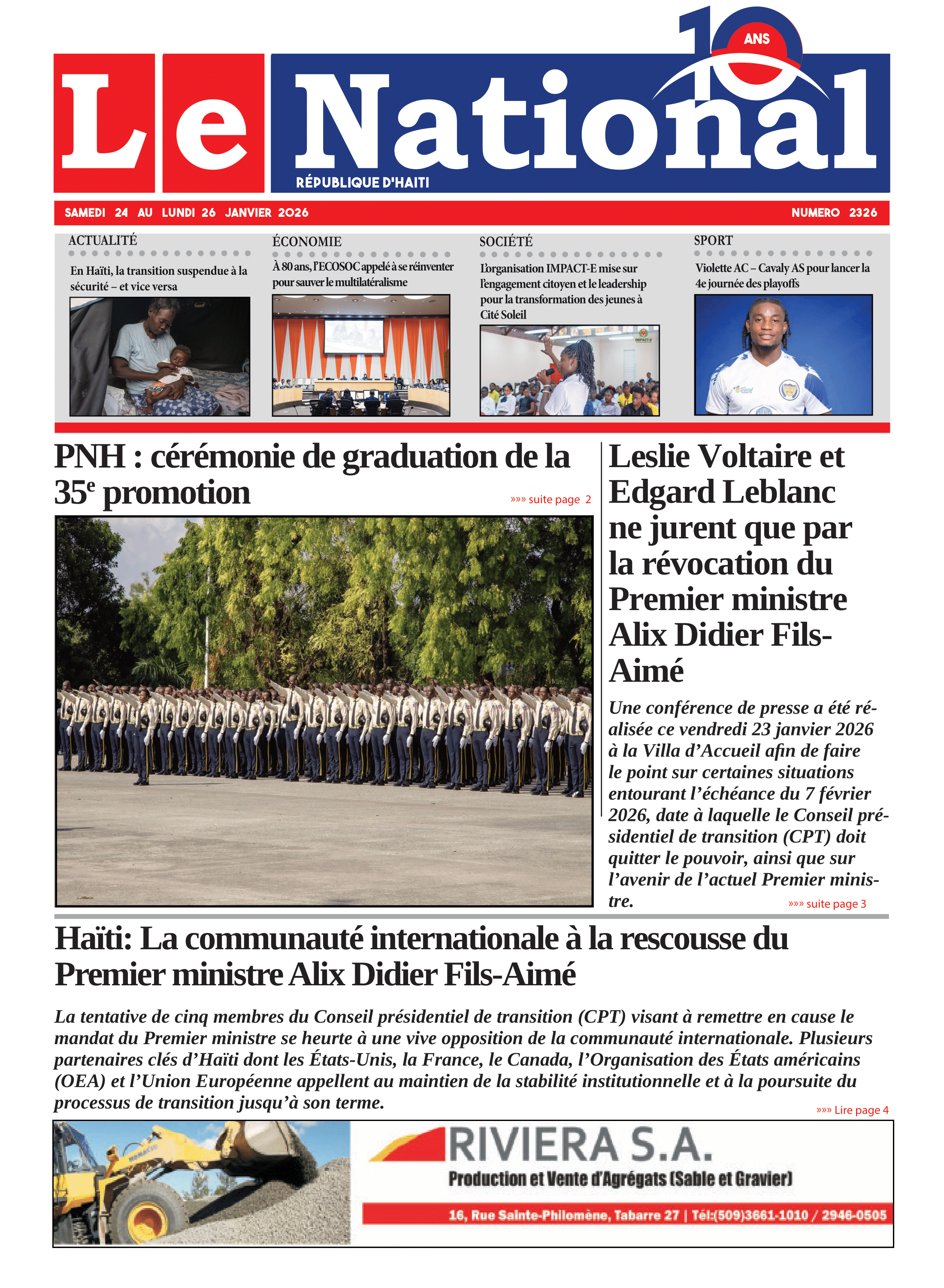 Page 1 de l'édition 2326