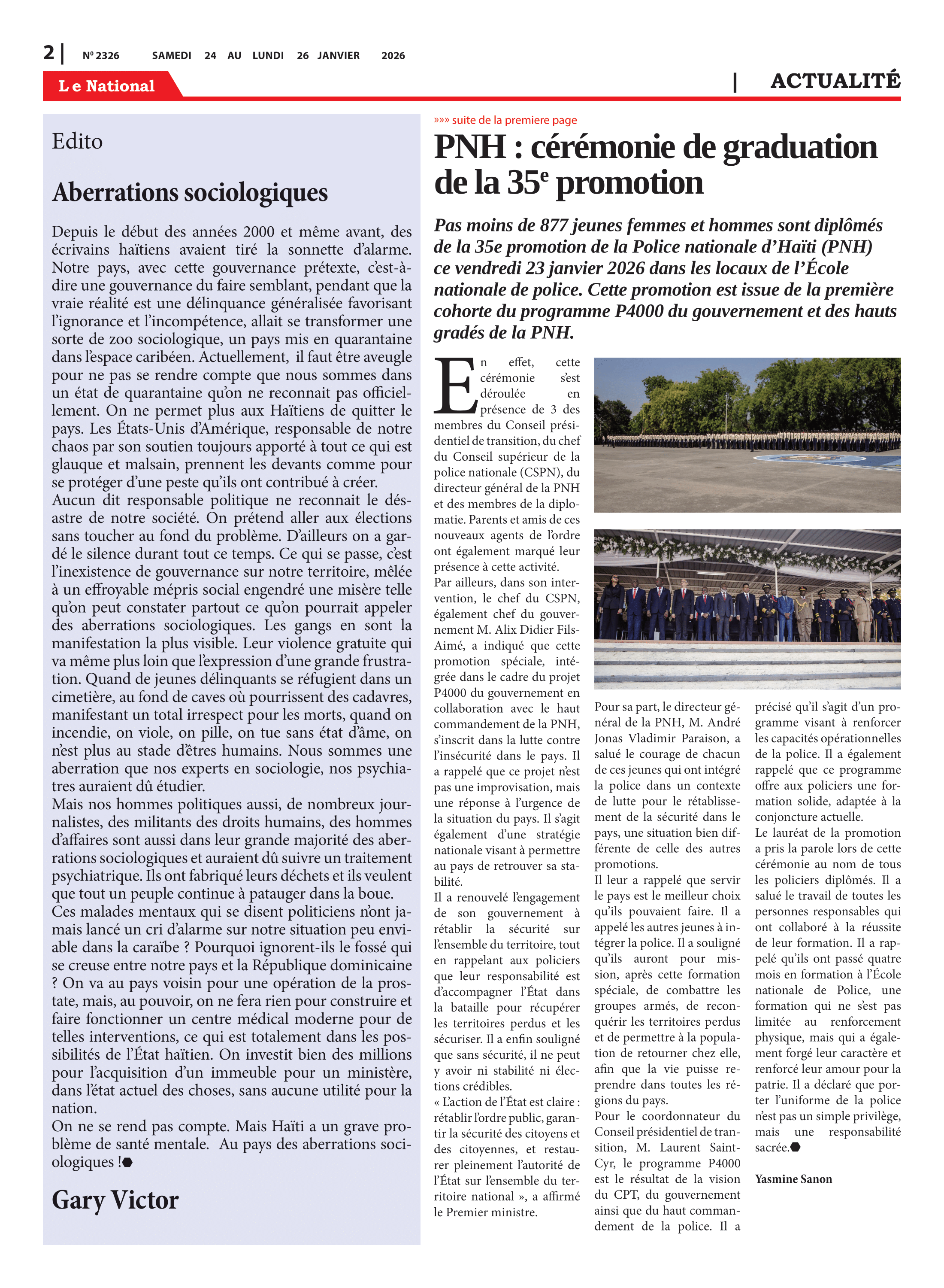 Page 2 de l'édition 2326