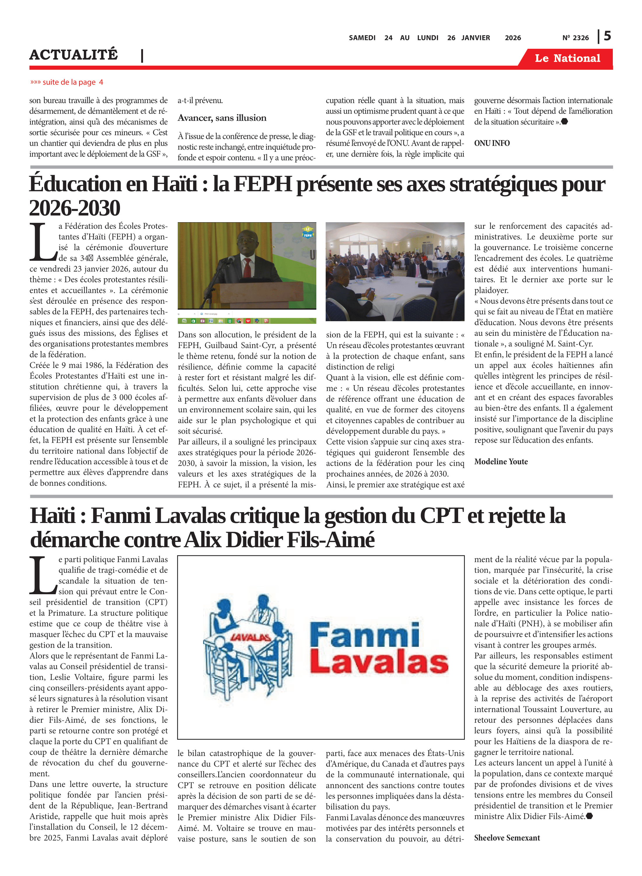 Page 5 de l'édition 2326