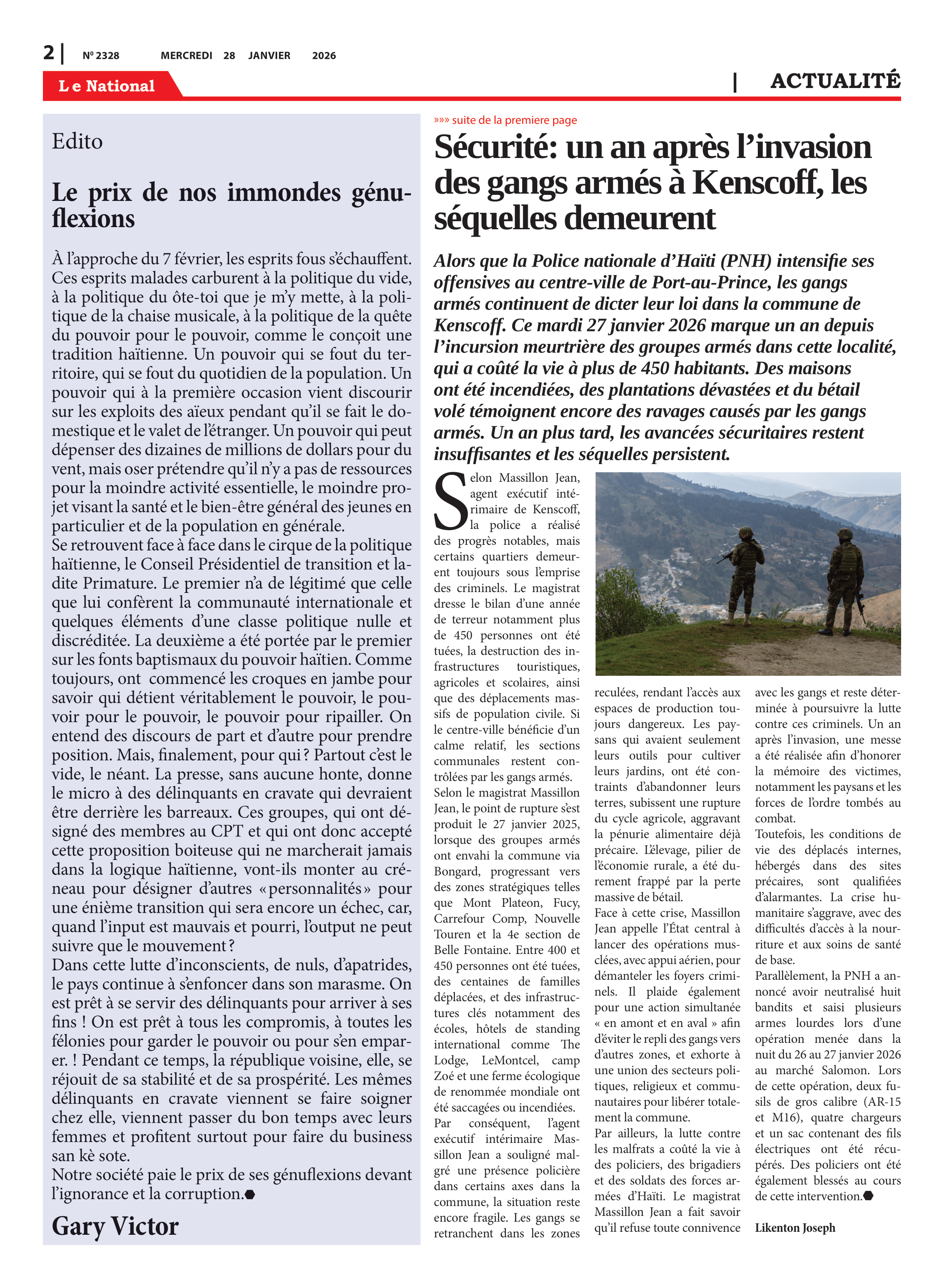 Page 2 de l'édition 2328