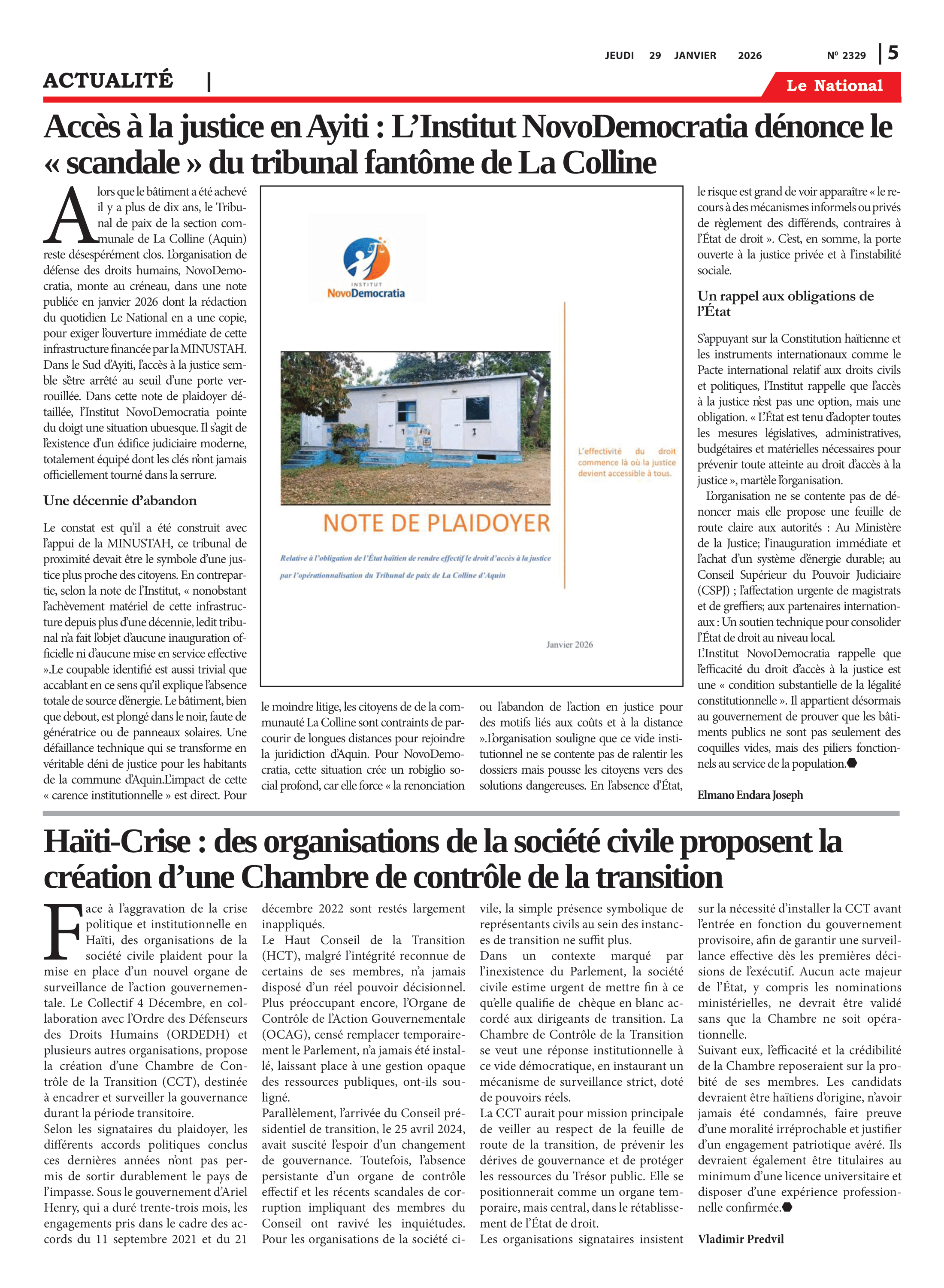 Page 5 de l'édition 2329