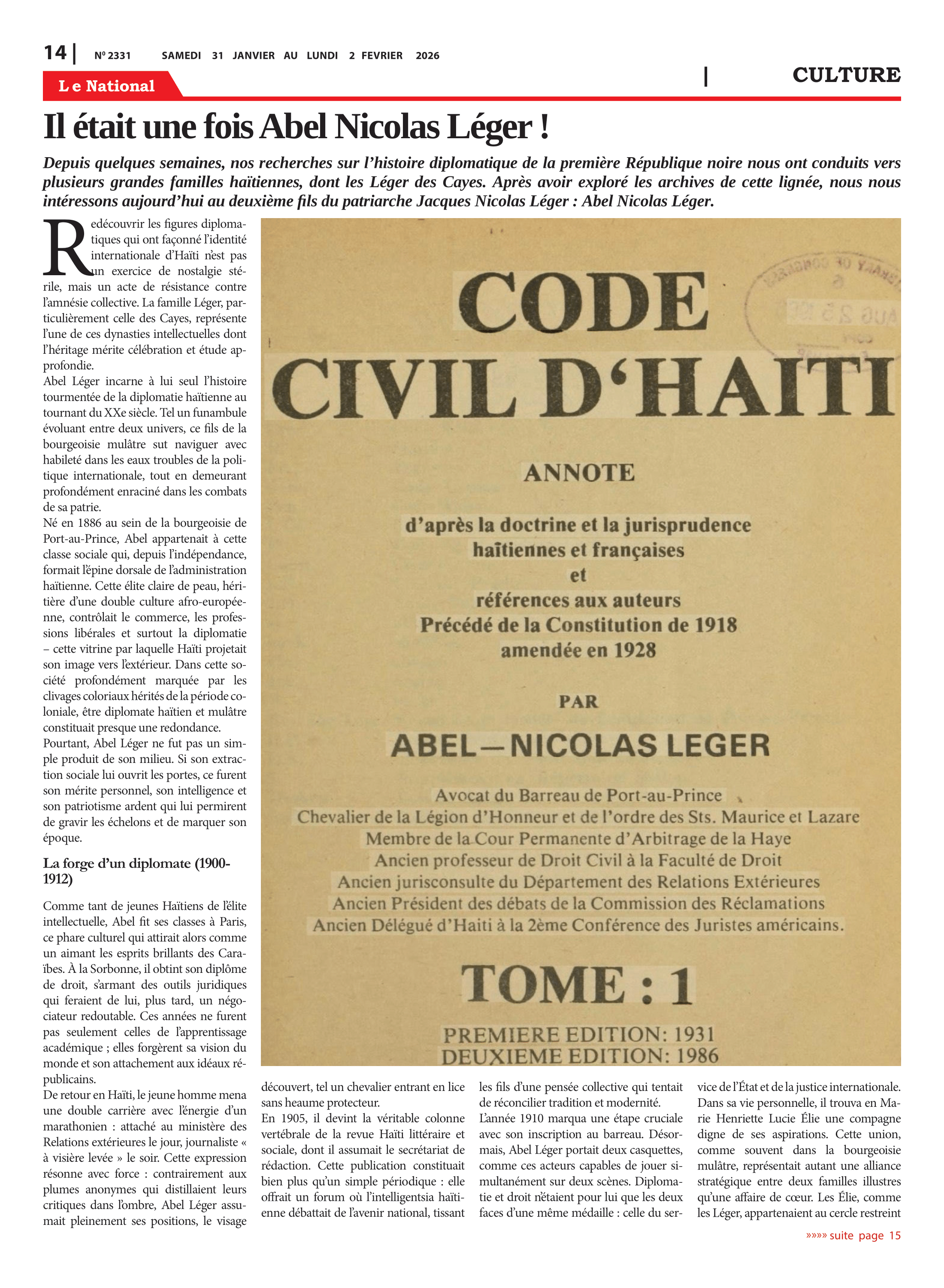 Page 14 de l'édition 2331