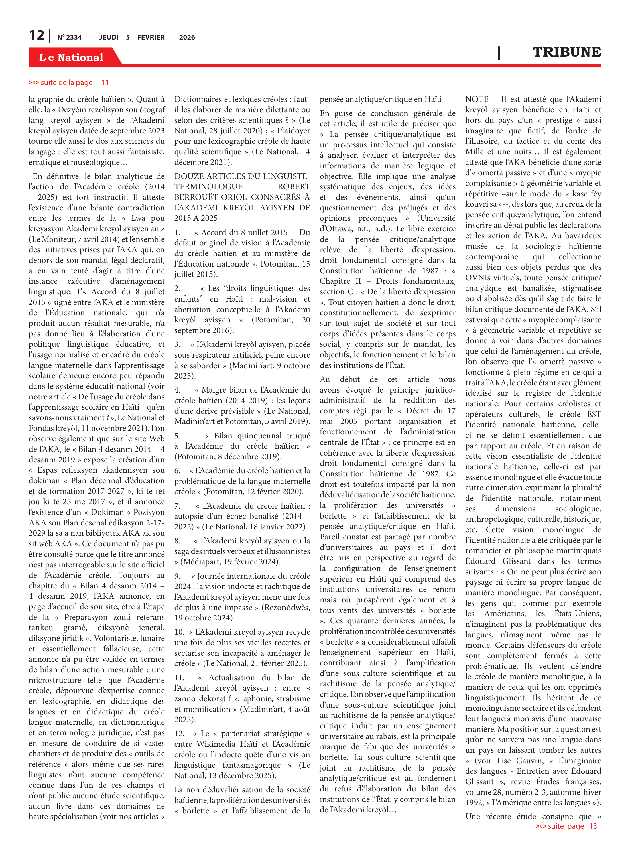 Page 12 de l'édition 2334